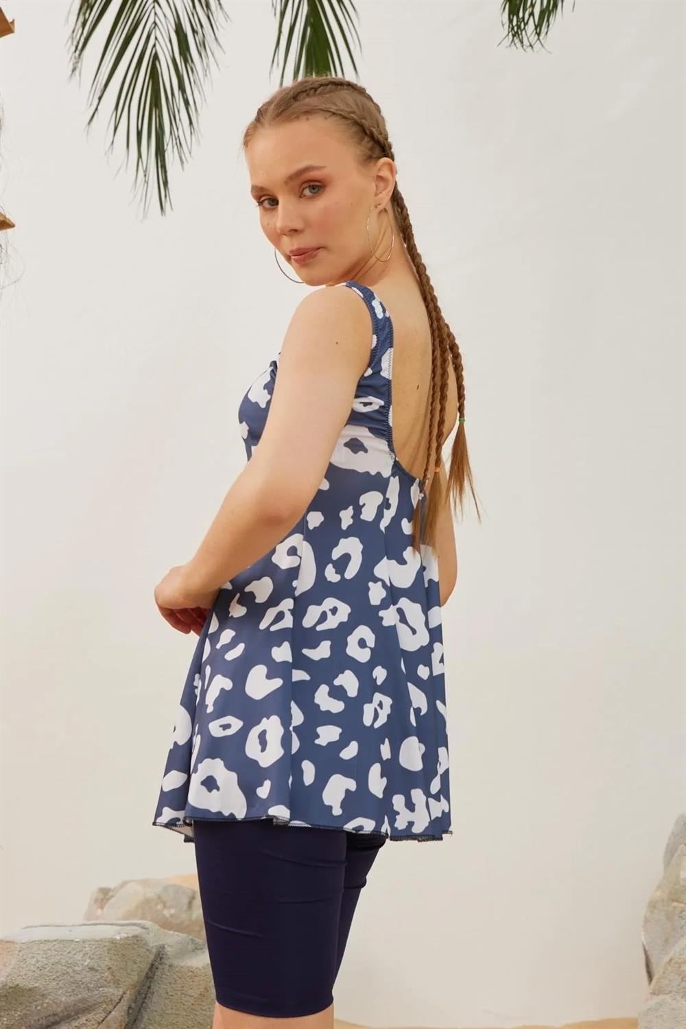 Taytlı Elbise Mayo Etekli Mayo Yüzücü Mayo S123-19