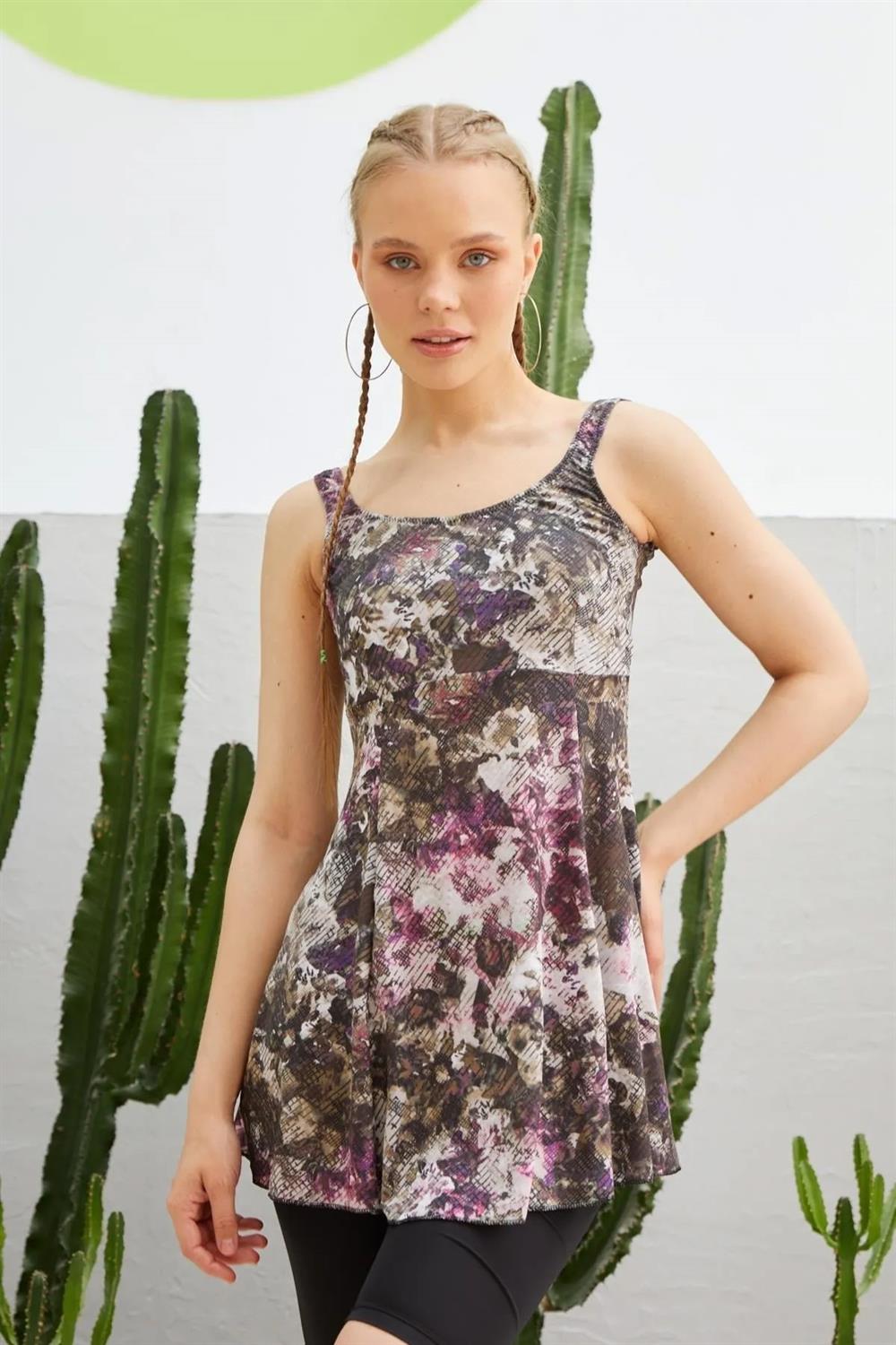 Taytlı Elbise Mayo Etekli Mayo Yüzücü Mayo S123-92