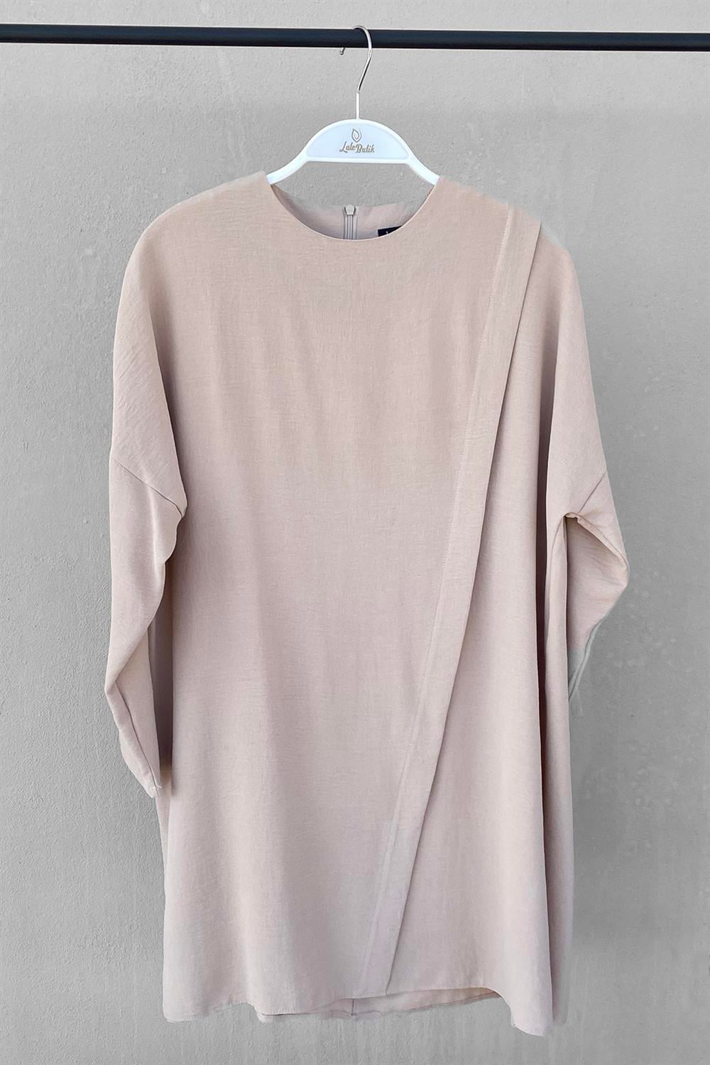 Tesettür Ayrobin Tunik 1056 Bej