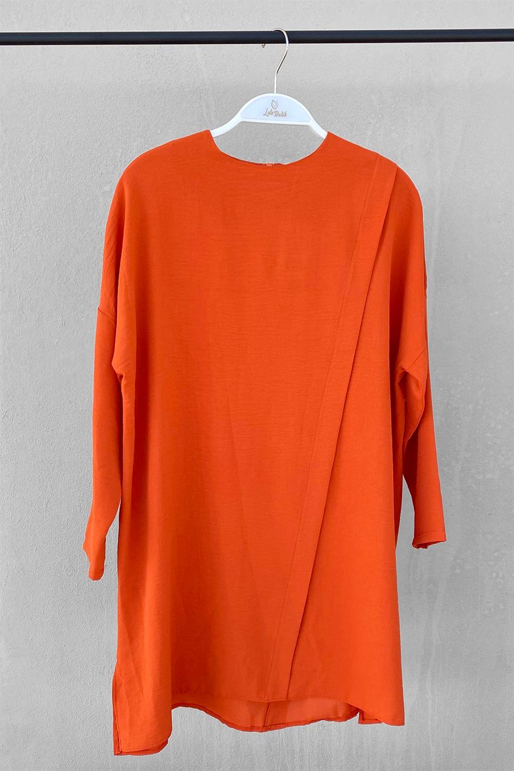 Tesettür Ayrobin Tunik 1056 Turuncu