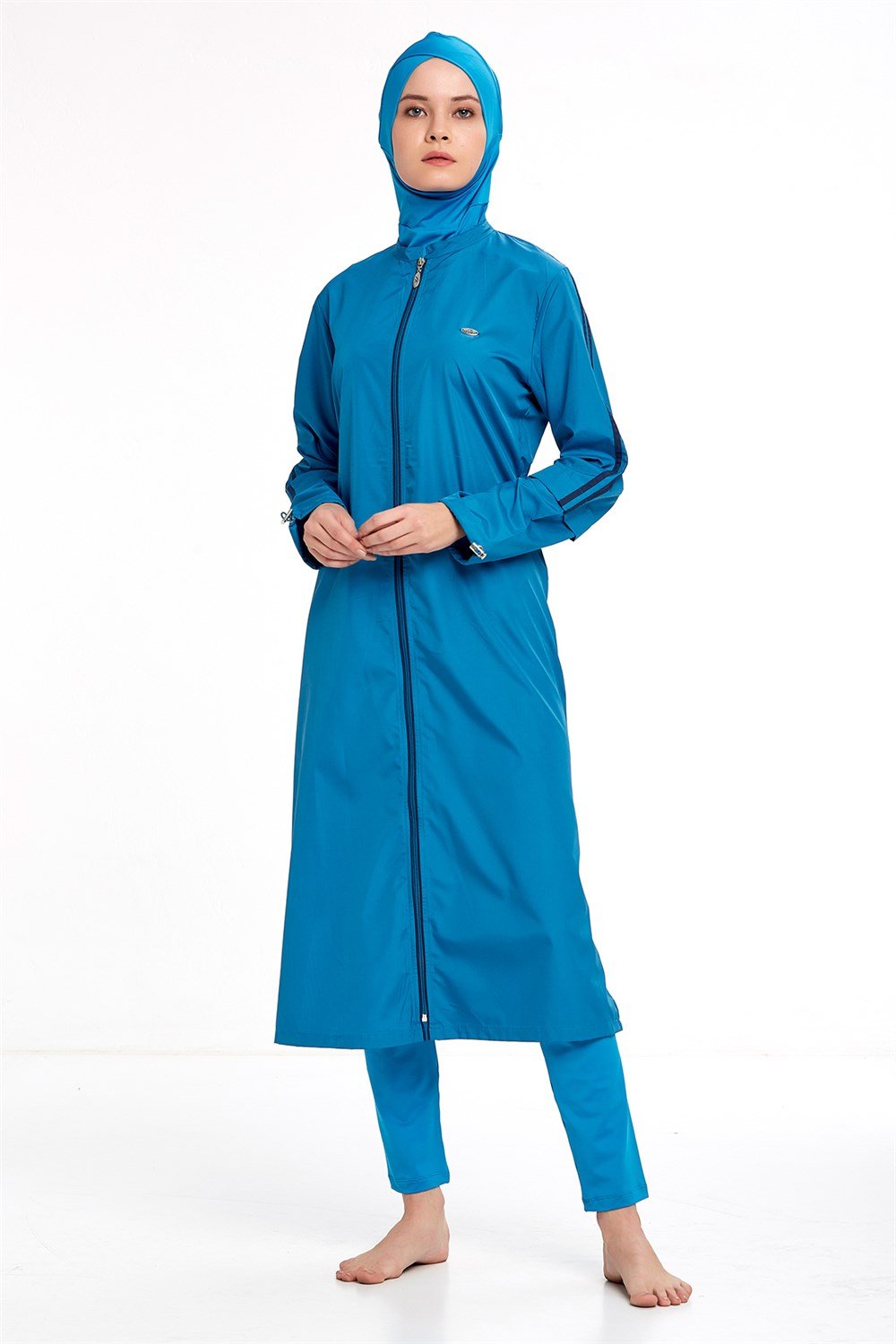 Tesettür Uzun Mayo 1314 Açık Lacivert