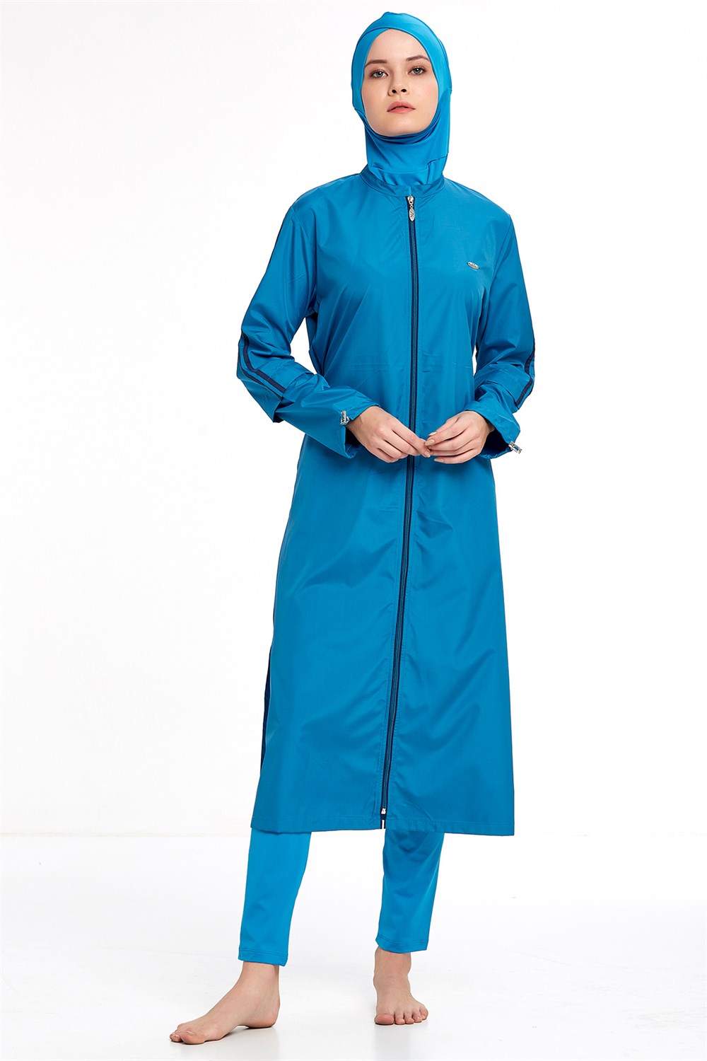 Tesettür Uzun Mayo 1314 Açık Lacivert