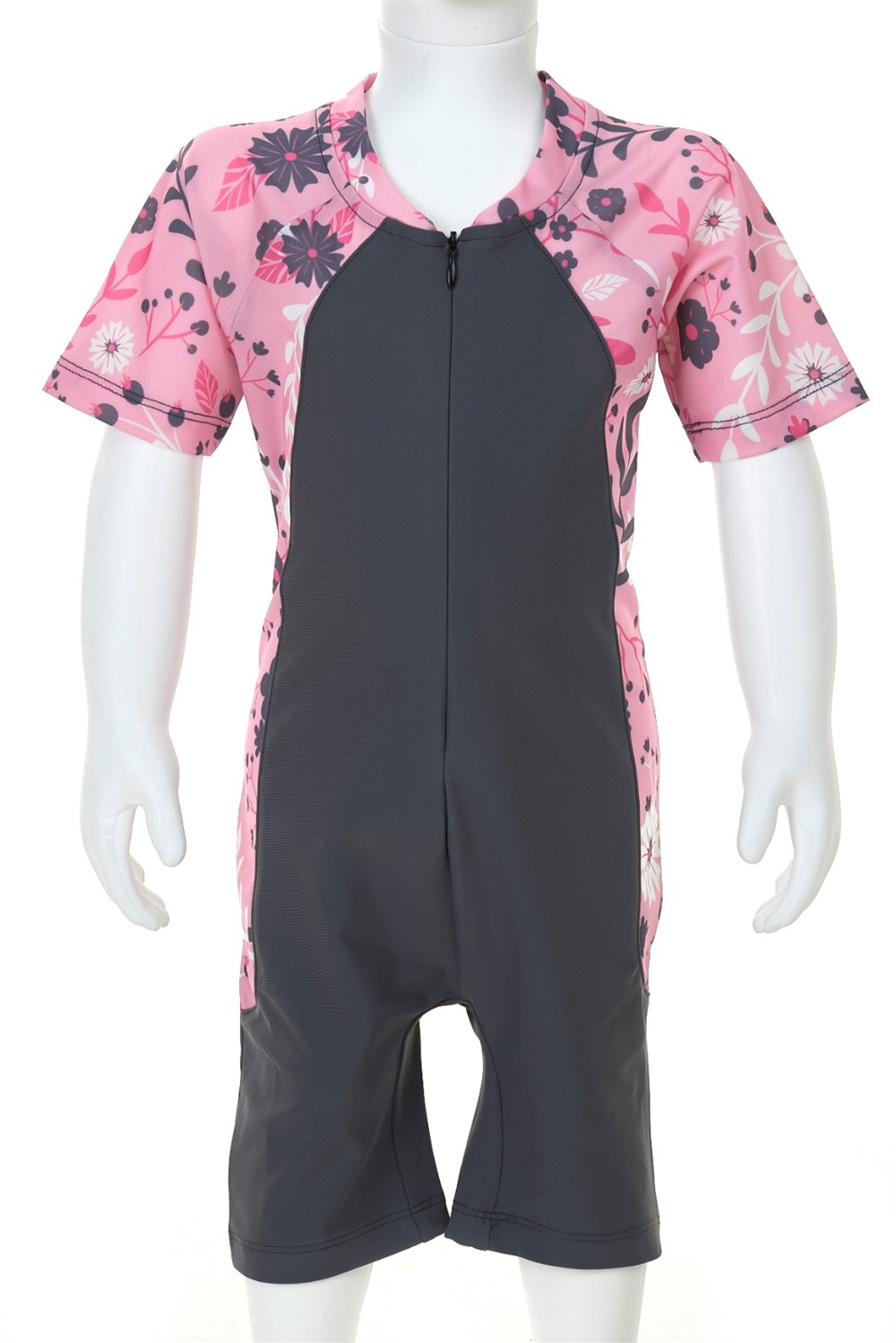 Tulum Kısa Kollu Şortlu Çocuk Bebek Mayo 3189 Antrasit