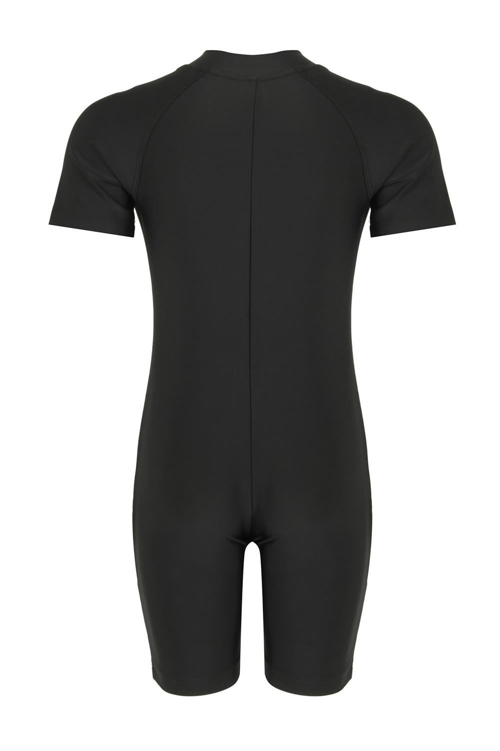 Tulum Kısa Kollu Şortlu Çocuk Yüzücü Mayo Clous 5155 Siyah Remsa Mayo