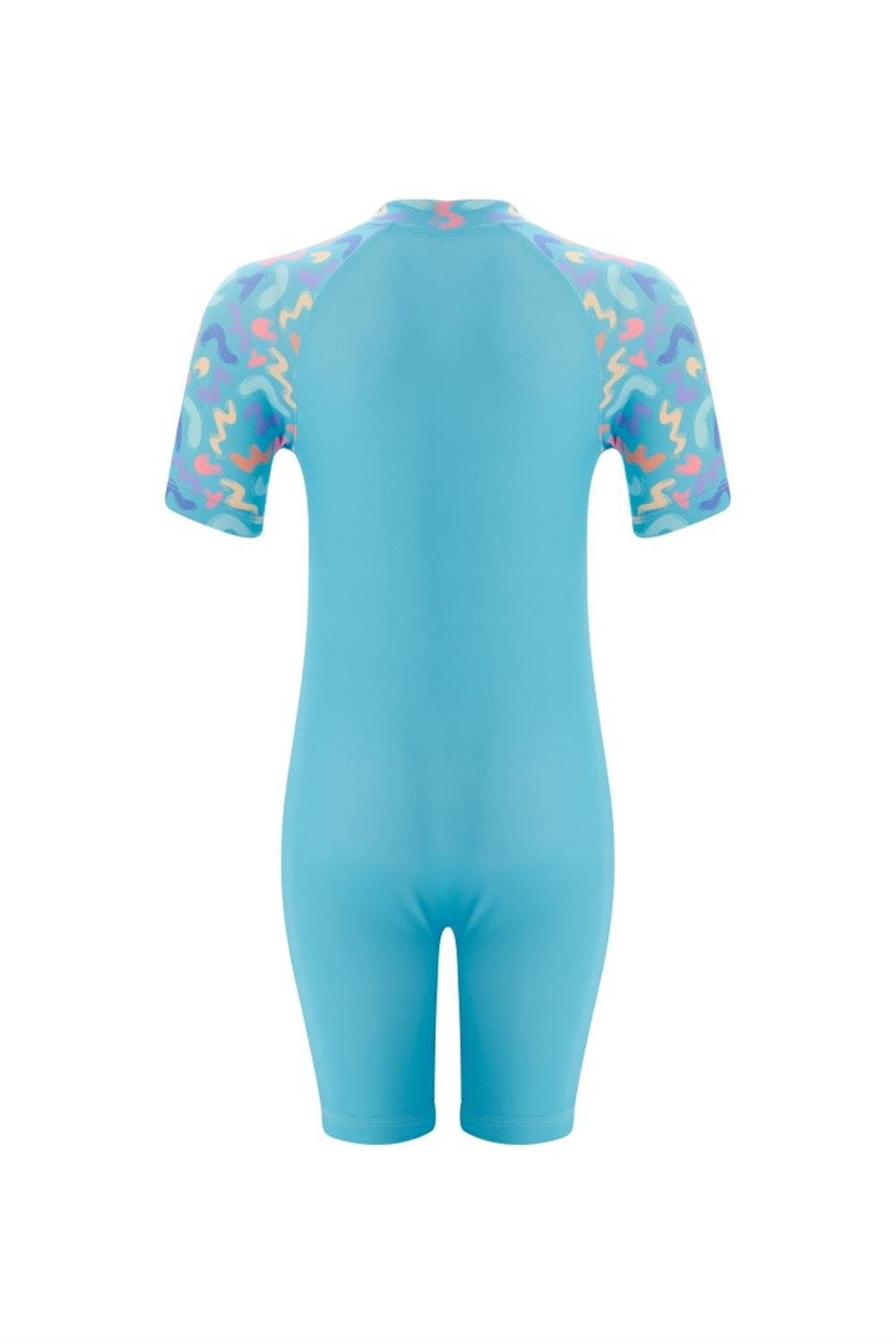 Tulum Kısa Kollu Şortlu Çocuk Yüzücü Mayo Pıtaa 8132 Turkuaz Remsa Mayo