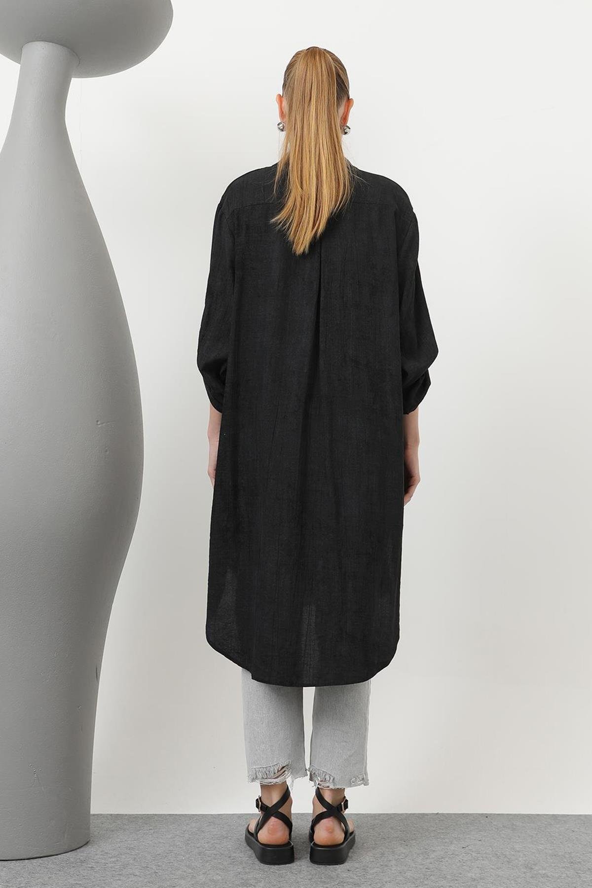 Uzun Gömlek 10639 Siyah
