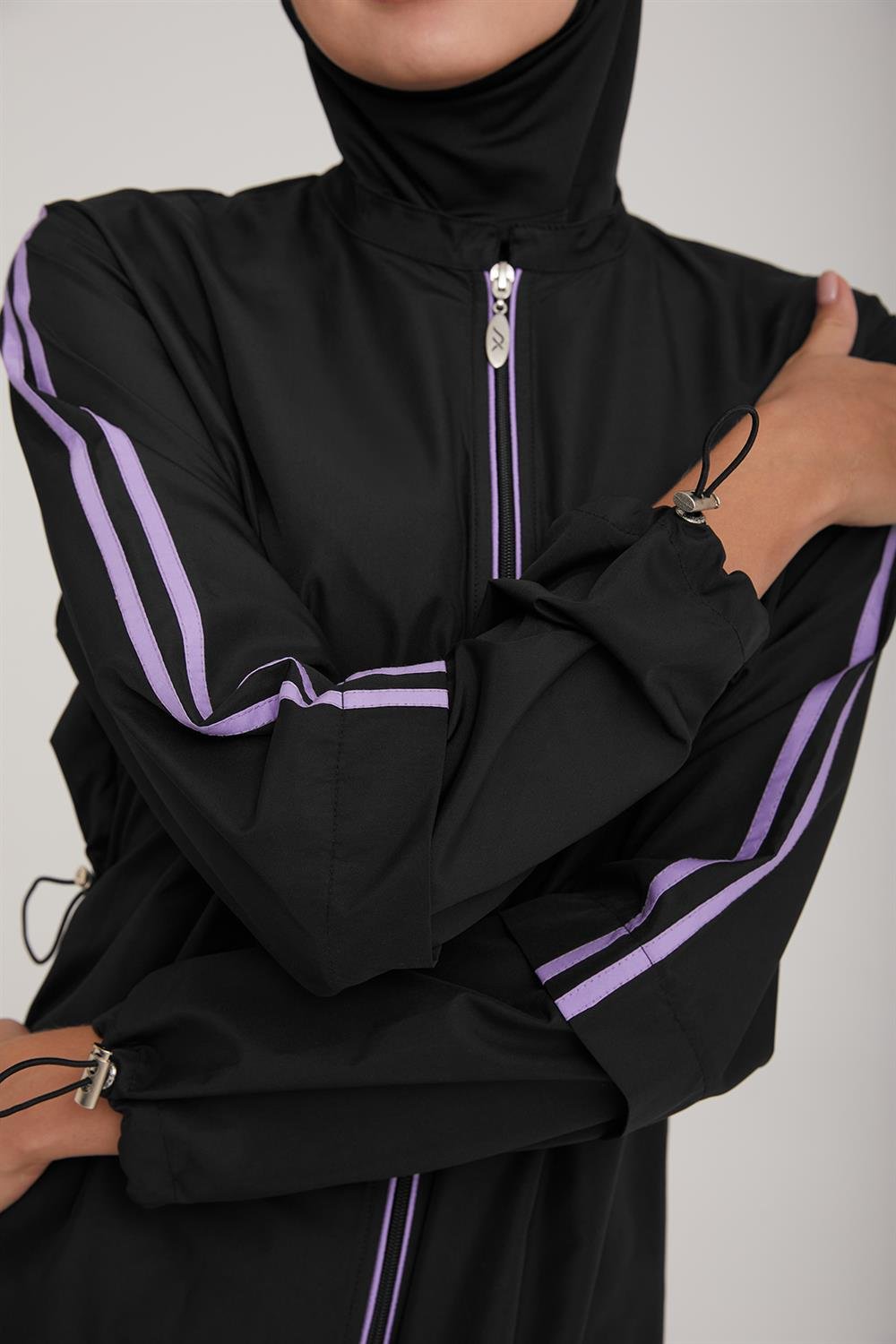 Uzun Tam Boy Tam Kapalı Tesettür Mayo Aletha 1314 Siyah Remsa Mayo