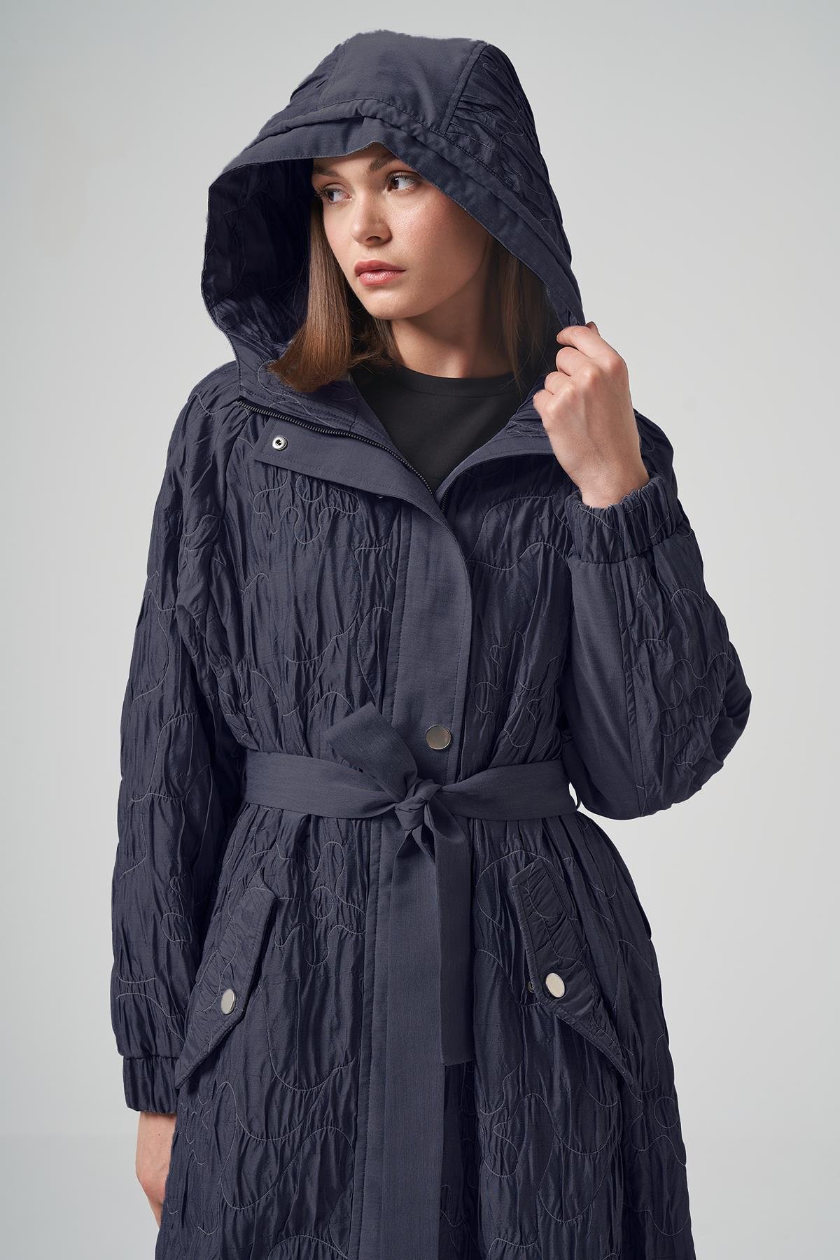 Yanları Çıtçıt Detaylı Star Kap Ceket 6806 Lacivert