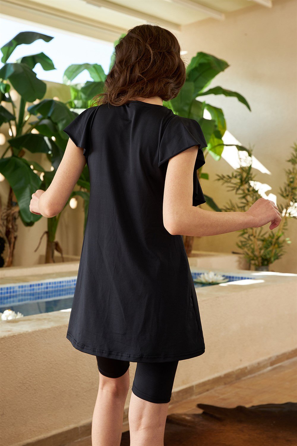 Yarı Kapalı Mayo Fırfırlı 2150 Hilal