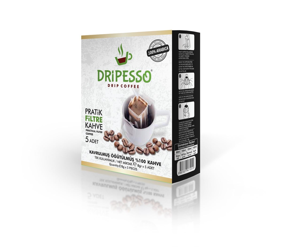 Blend Pratik Filtre Kahve 30'luDripesso Pratik Filtre Kahve 30'lu PaketPratik Filtre Kahveler