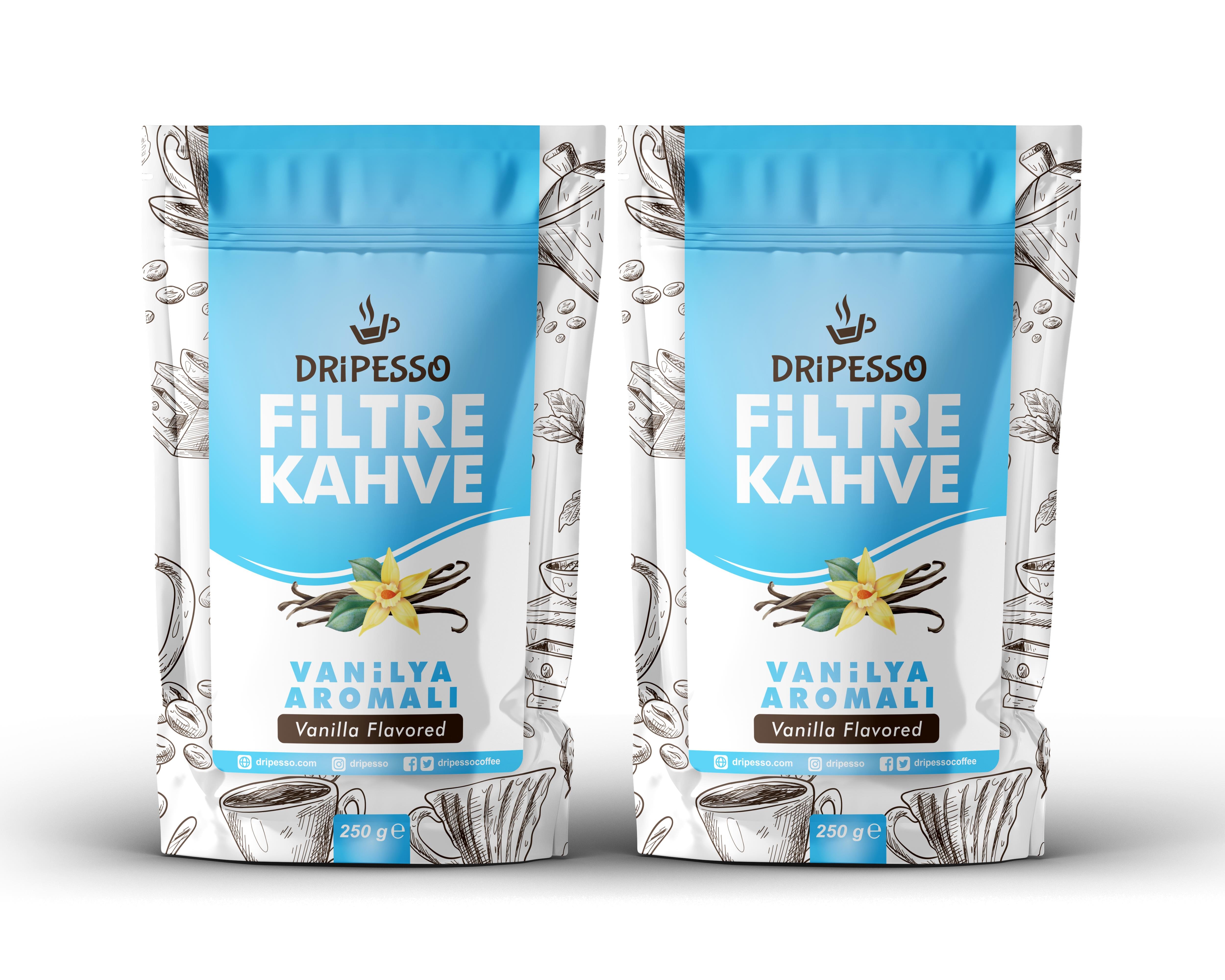 Vanilya Aromalı Filtre Kahve 500gDripesso Vanilya Aromalı Filtre Kahve 500gFiltre Kahveler