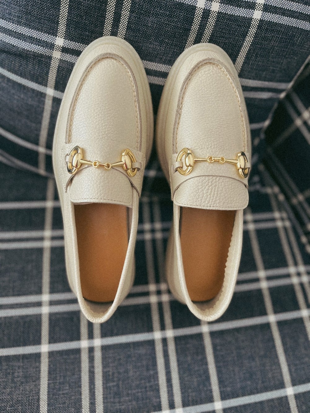 BEJ GERÇEK DERİ LEOFER