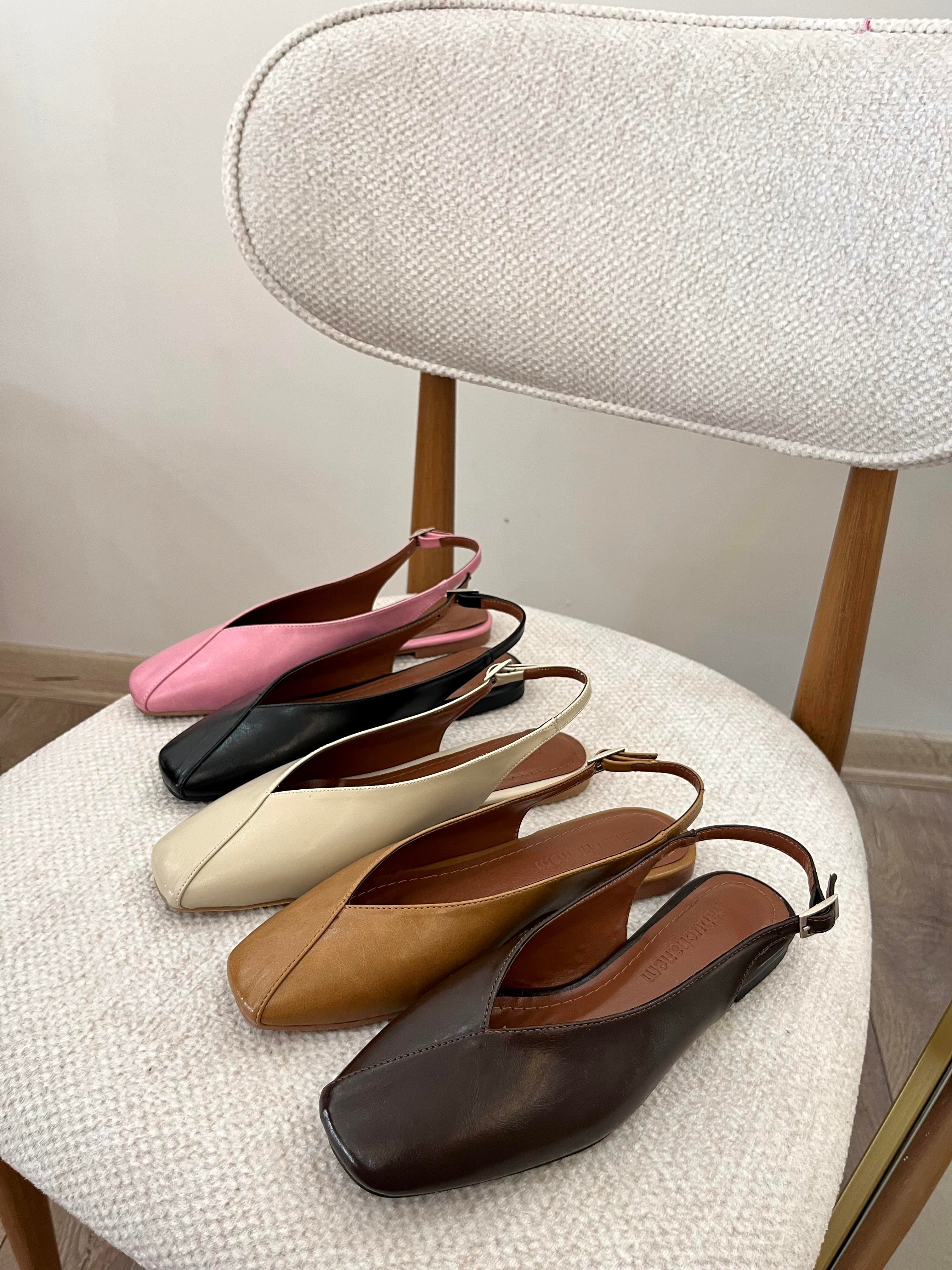 CAMEL  KARE BURUN SANDALET