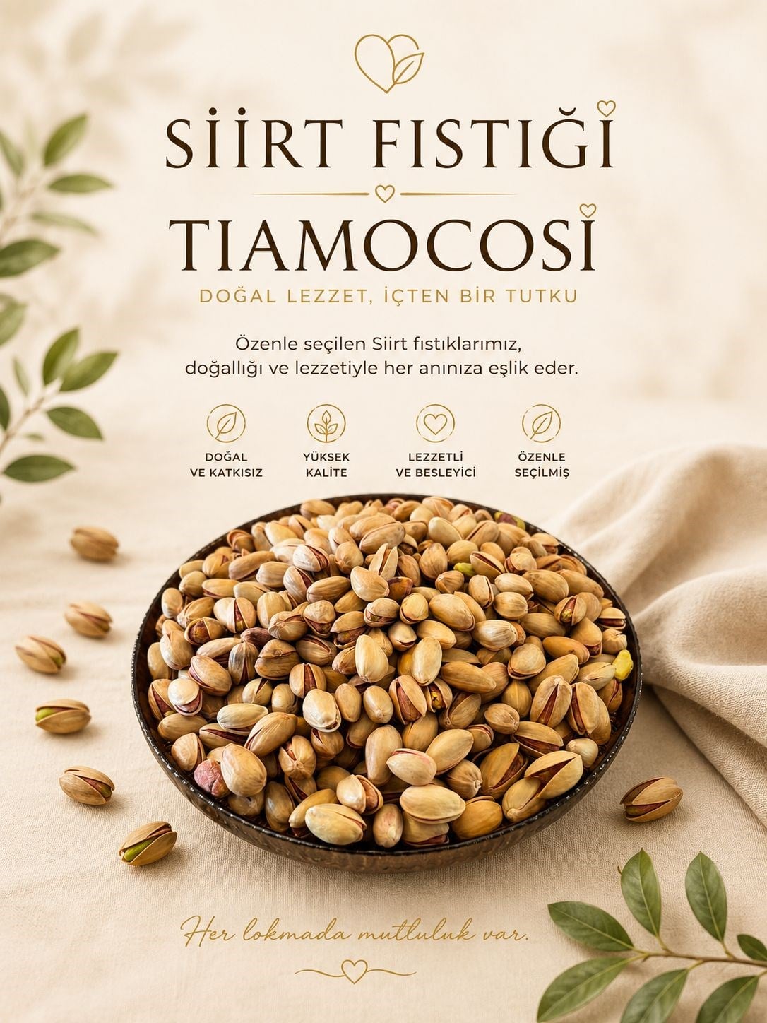 Siirt Fıstığı 250 grSiirt Fıstığı 250 gr | Hemen Sipariş Ver | Yöresel Ürünler | TİAMOCOSİ |Kuruyemiş