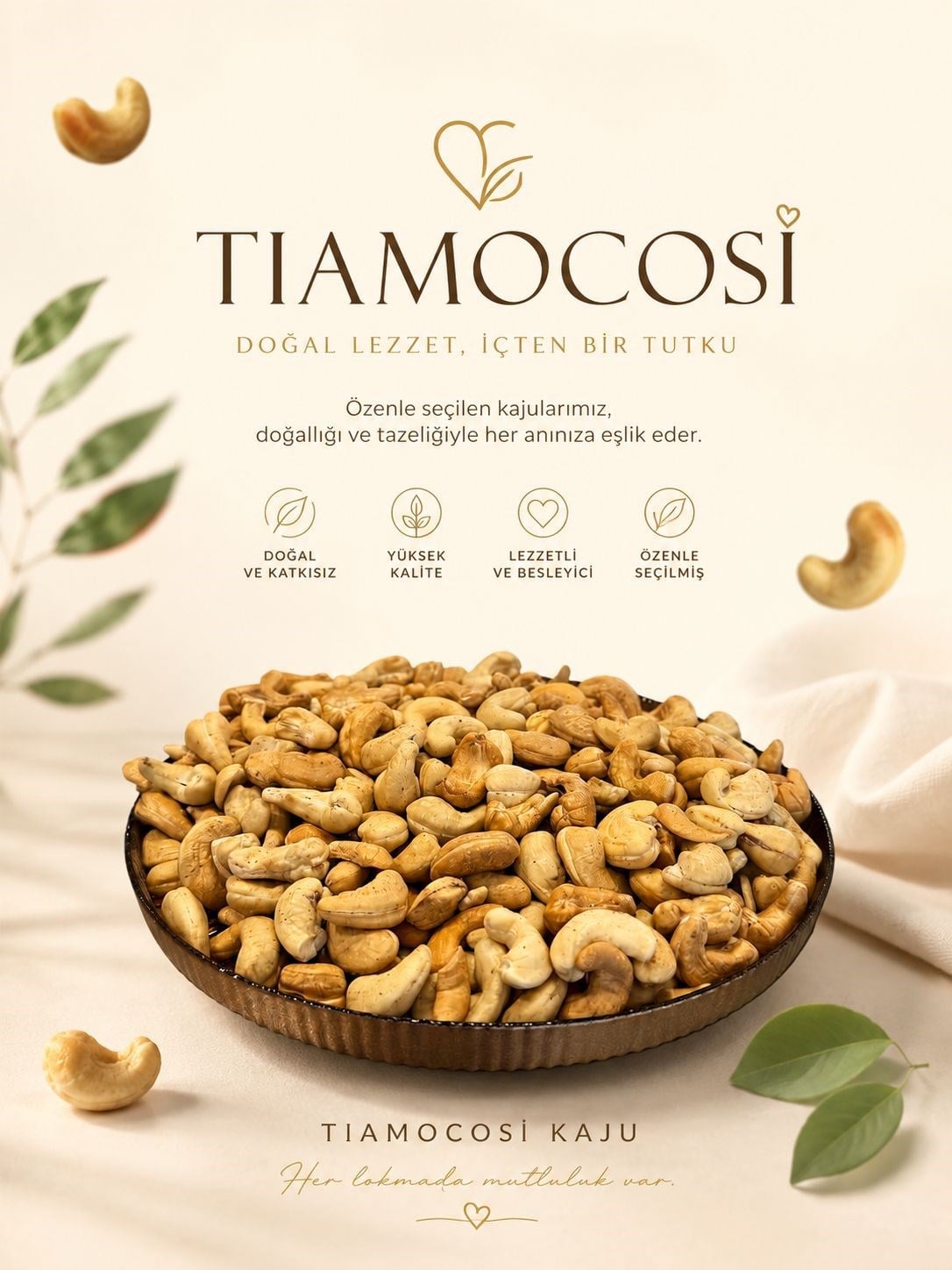 Tuzlu Kaju 1 KGTuzlu Kaju Satın Al 1 KG | Kaju Kaç Kalori | TİAMOCOSİ | İskenderun Tiamo |Kuruyemiş