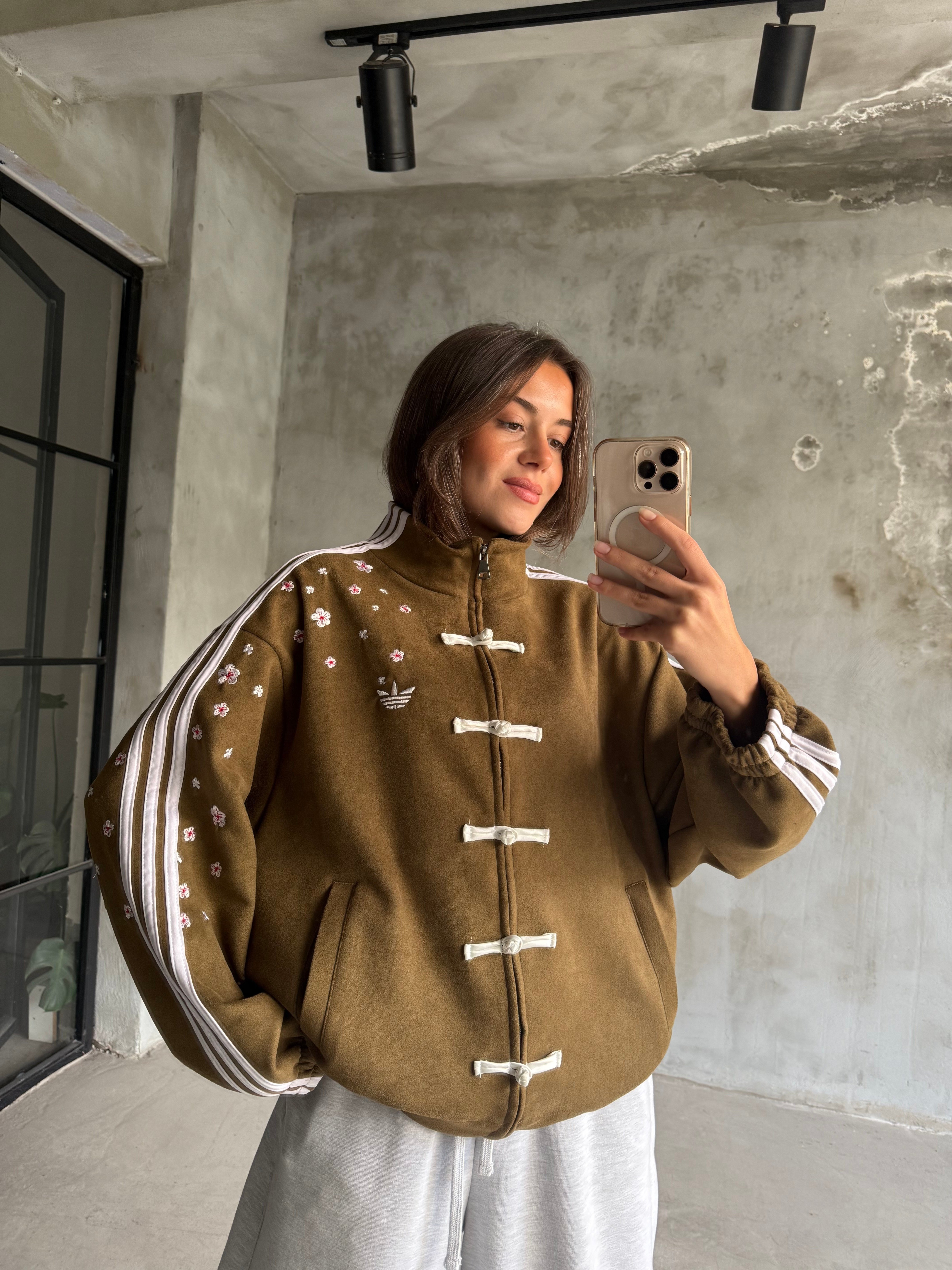 Adds Nakışlı Ceket - Haki - Dominatrend