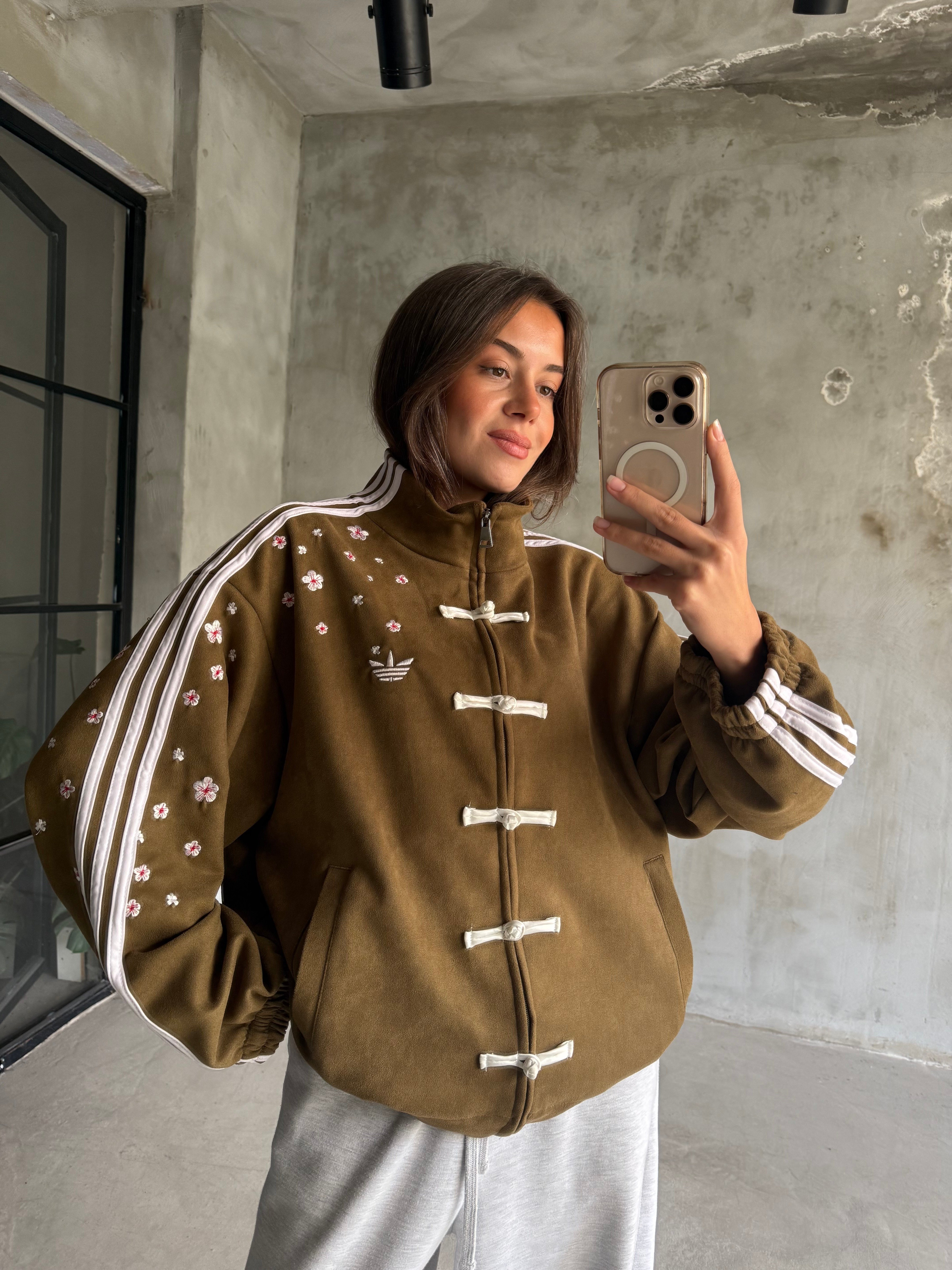 Adds Nakışlı Ceket - Haki - Dominatrend
