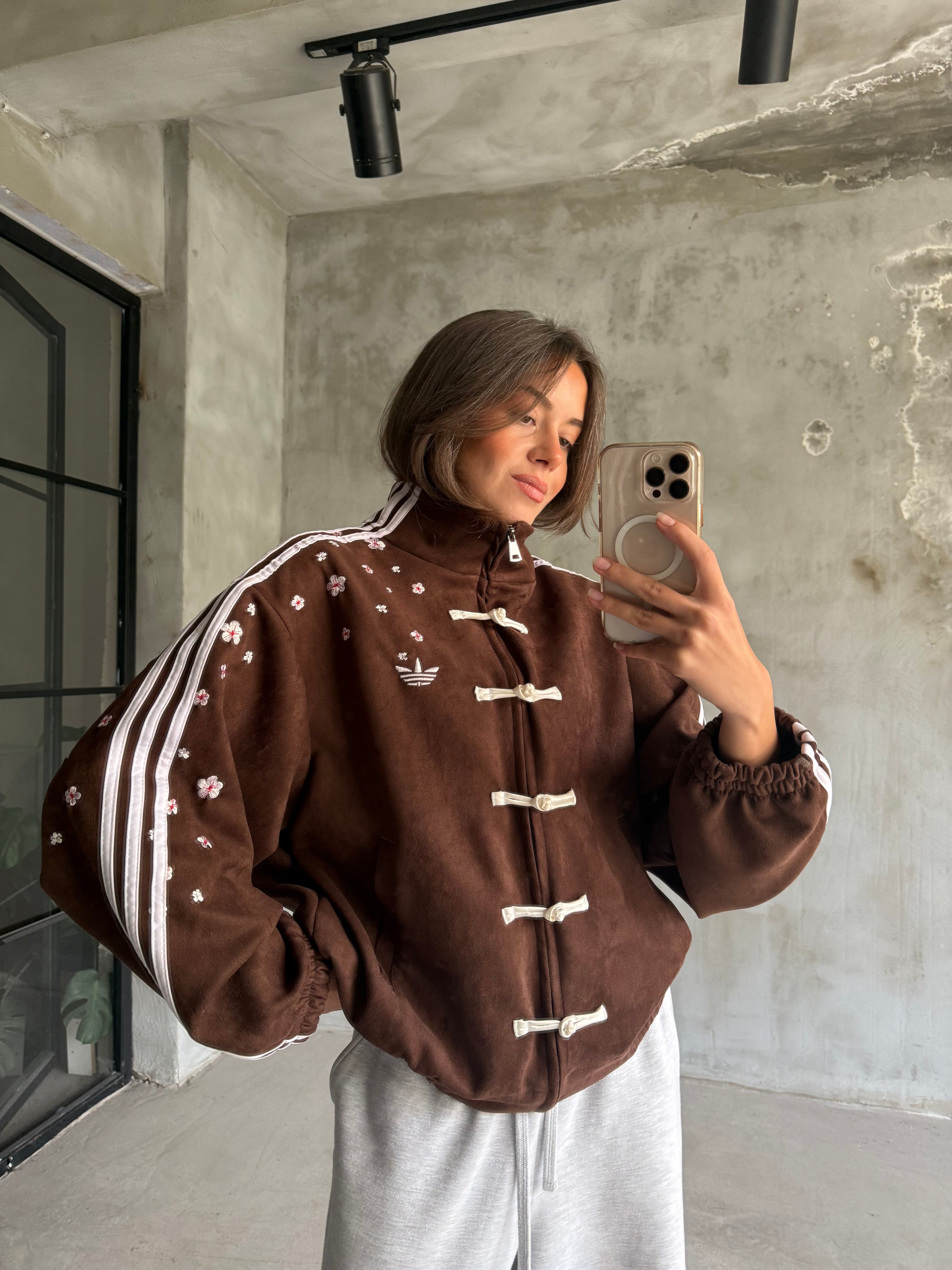 Adds Nakışlı Ceket - Kahve - Dominatrend