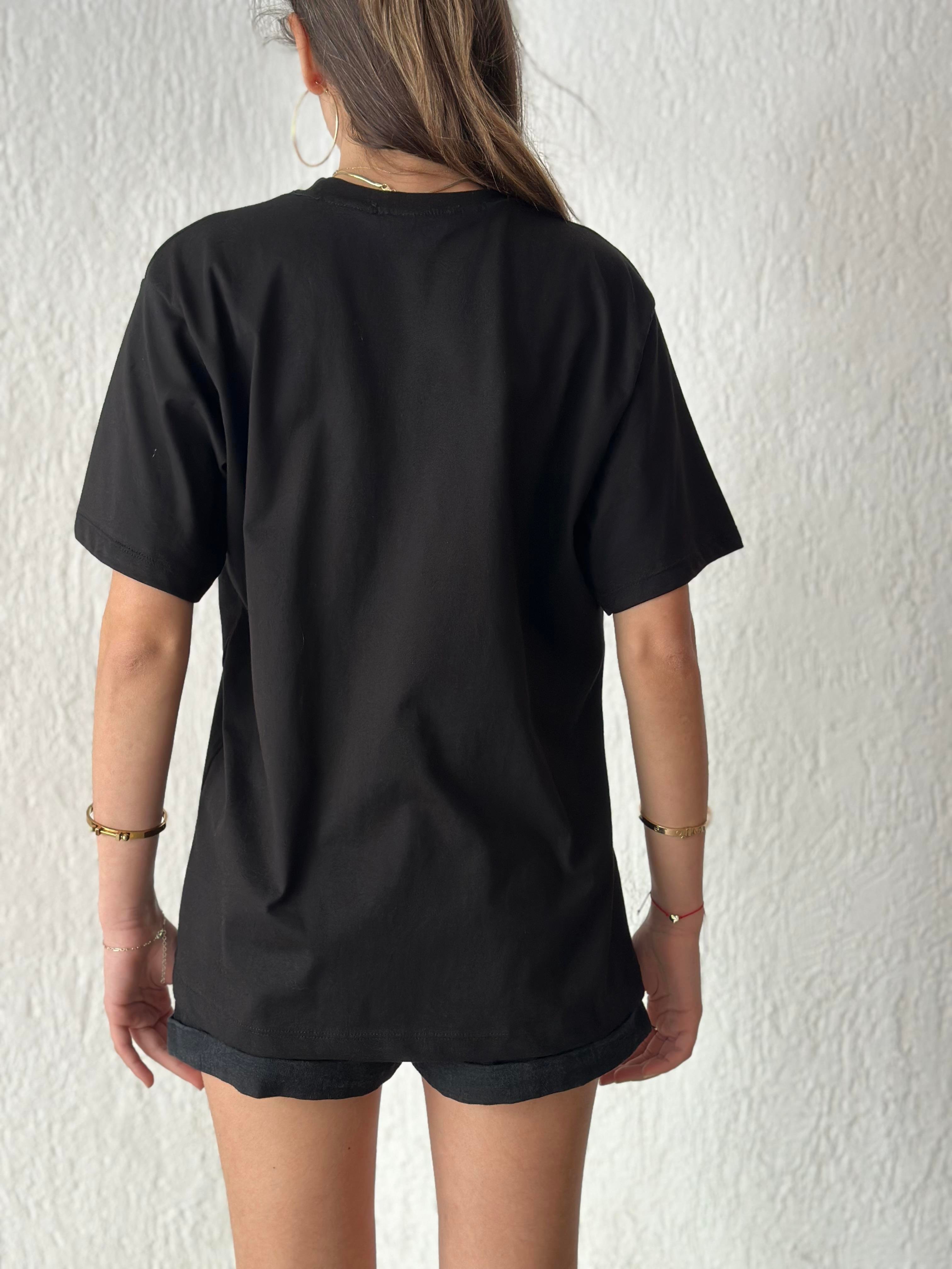Ami Logo Nakışlı Oversize T-Shirt - Dominatrend