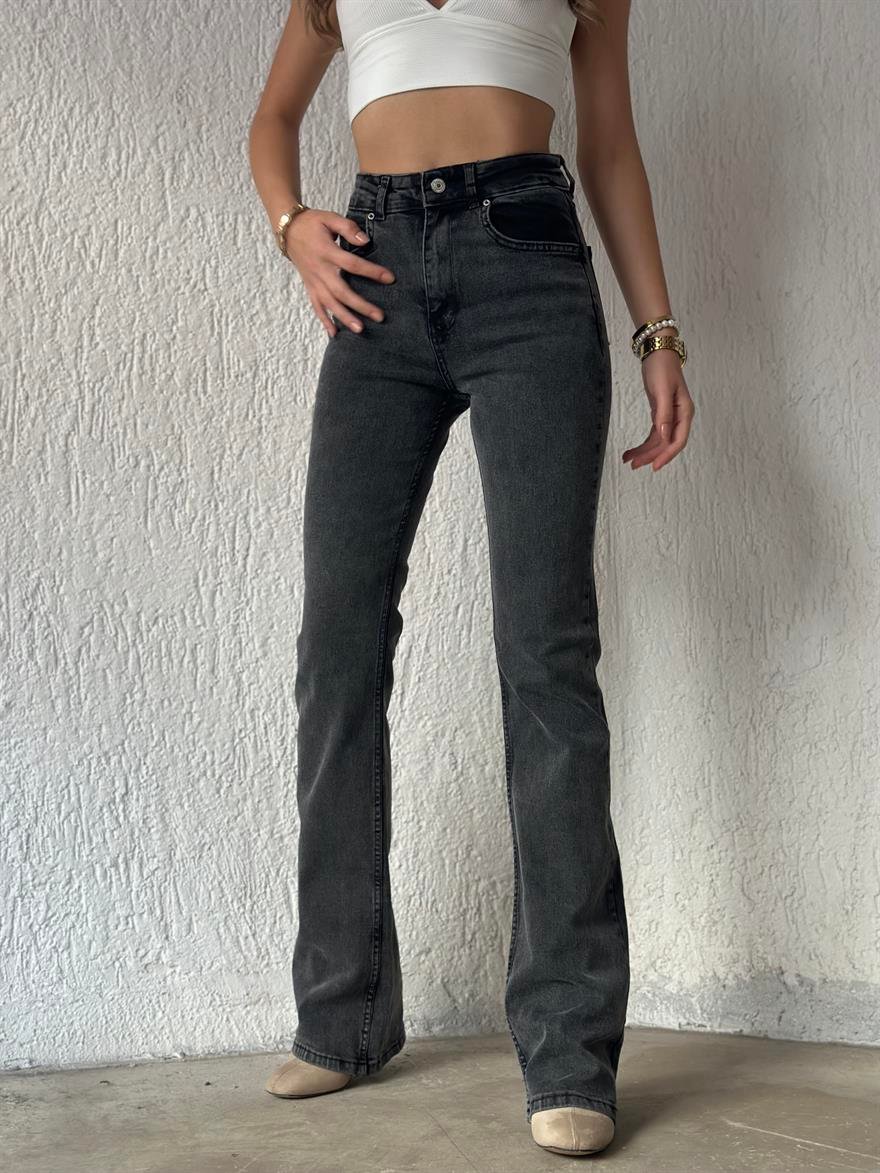 Antrasit İspanyol Paça Jean - Dominatrend