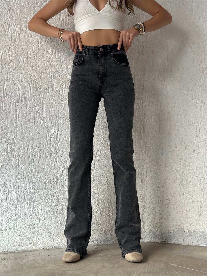 Antrasit İspanyol Paça Jean - Dominatrend