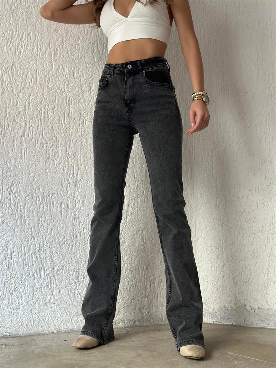 Antrasit İspanyol Paça Jean - Dominatrend