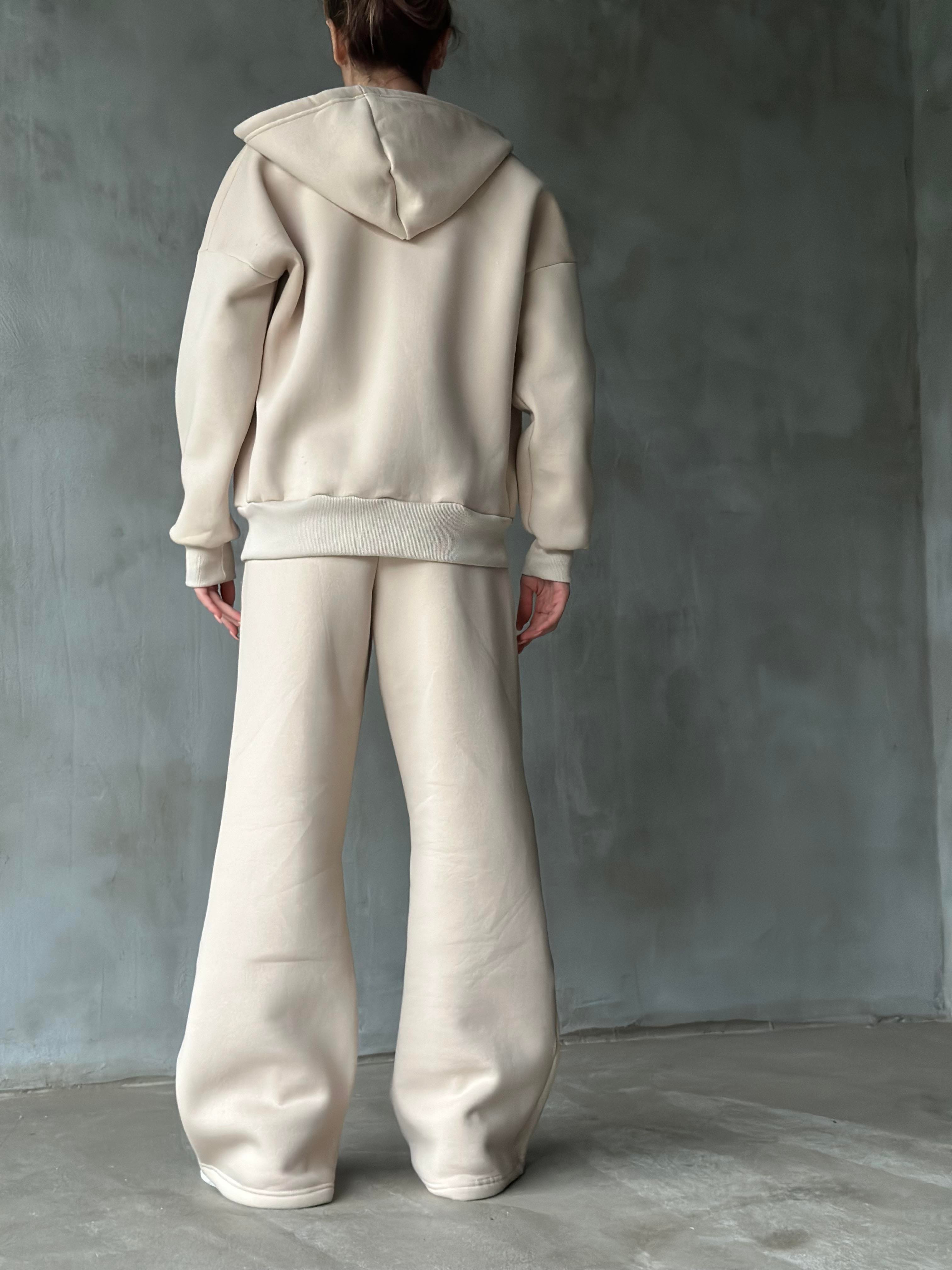 Baggy Hırkalı Takım - Bej - Dominatrend