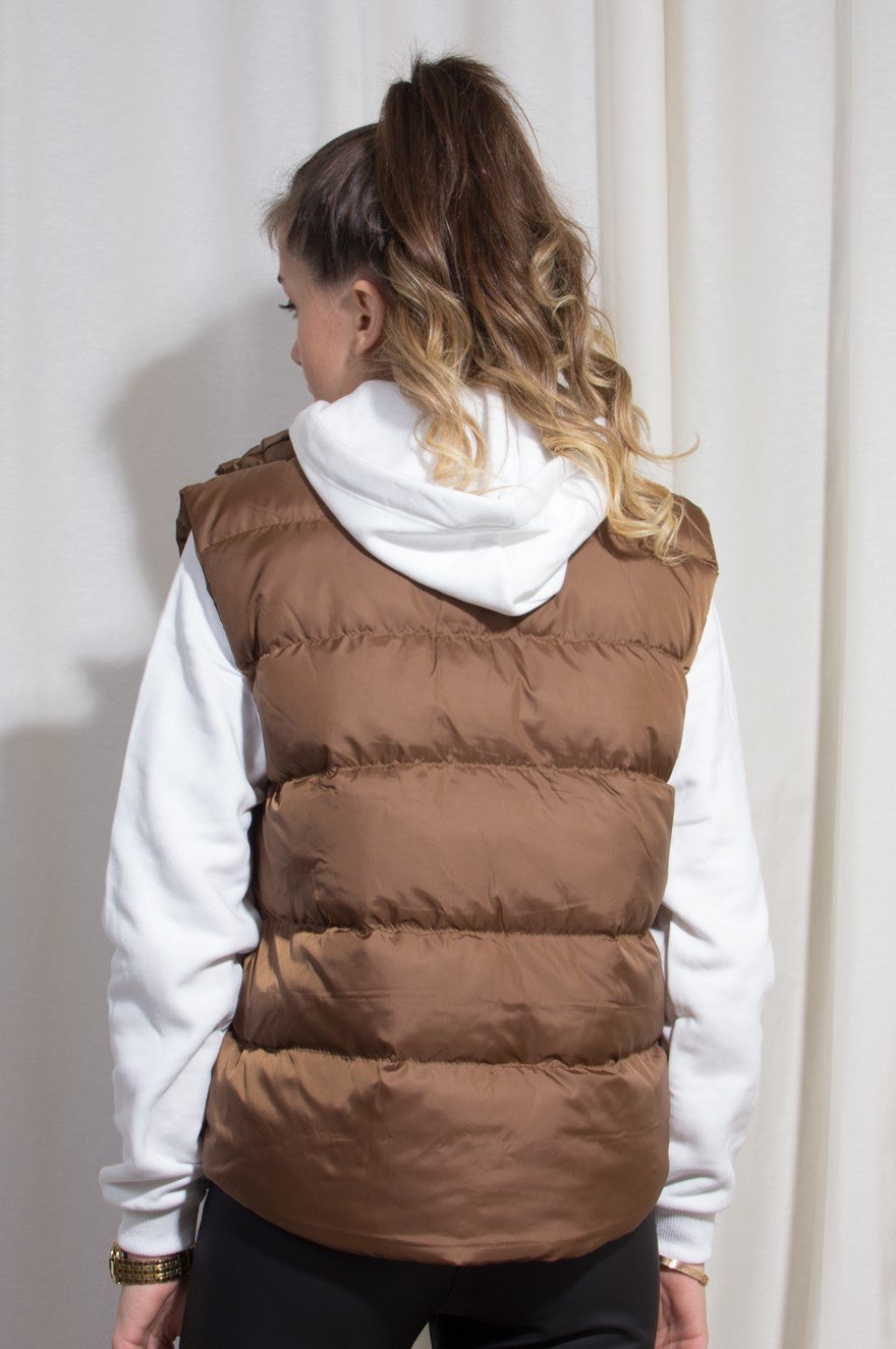 Beli Ayarlanabilir Şişme Yelek - Taba - Dominatrend