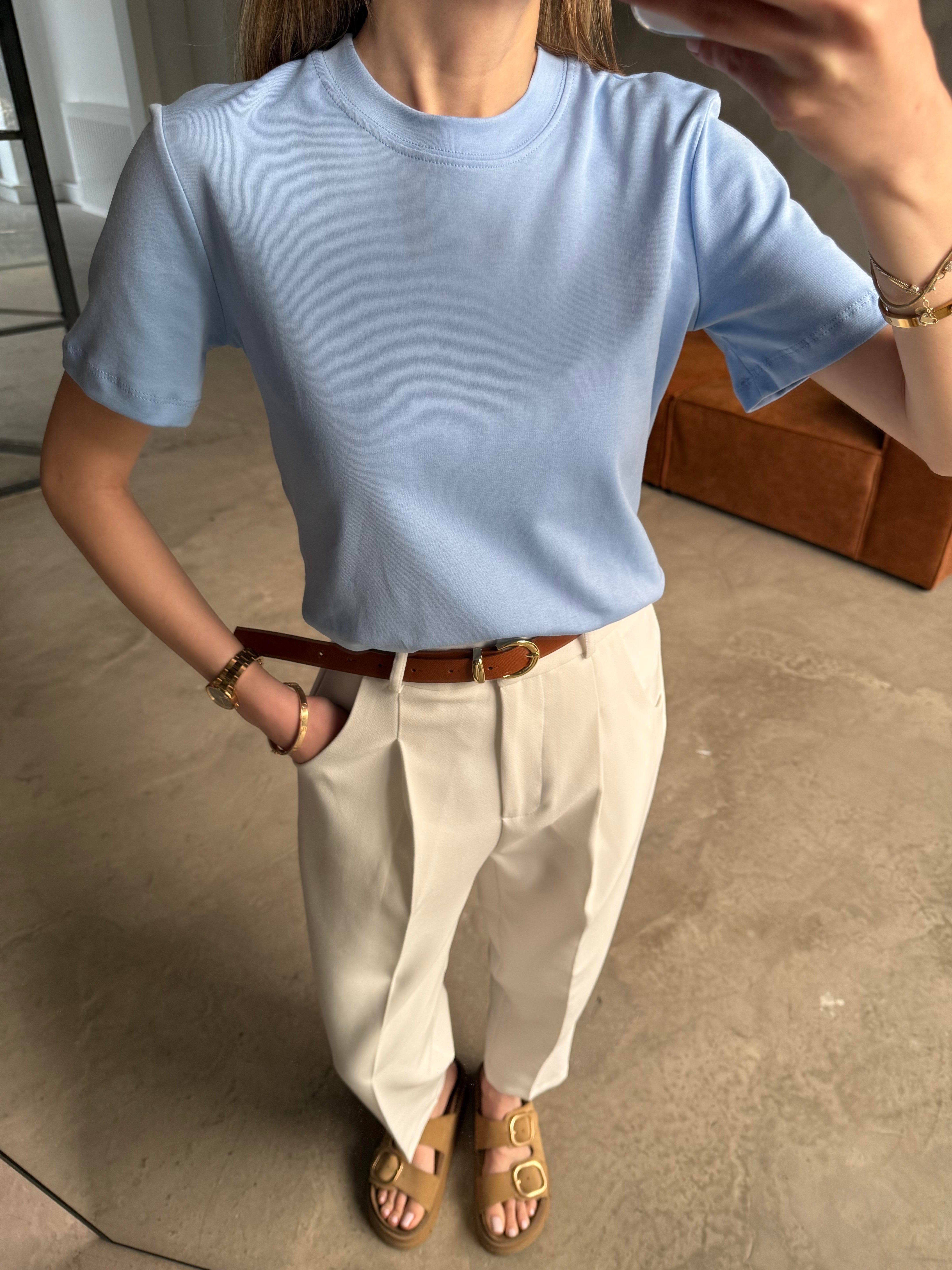 Bisiklet Yaka Basic T-shirt - Dominatrend