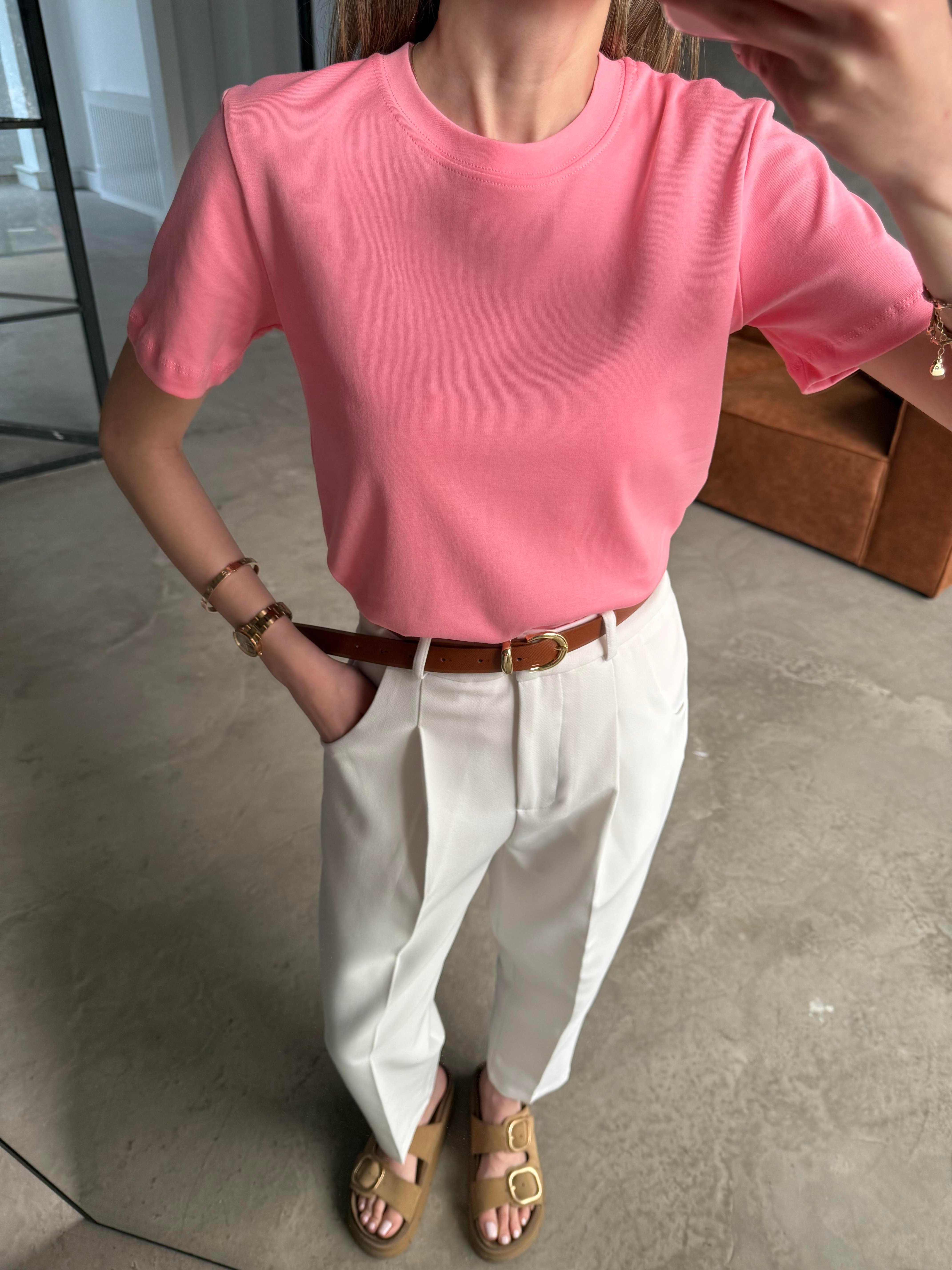 Bisiklet Yaka Basic T-shirt - Dominatrend