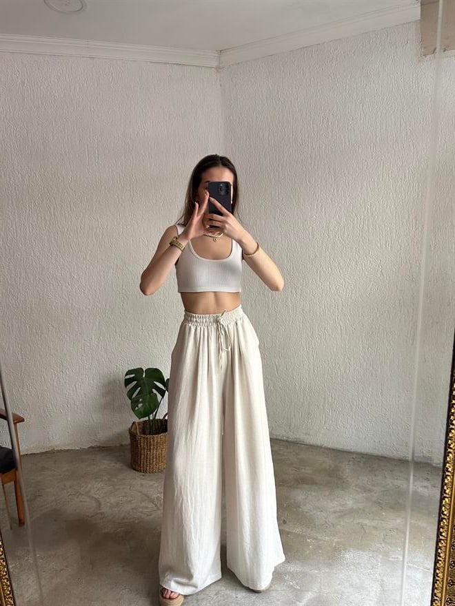 Bohem Natural Salaş Pantolon - Dominatrend