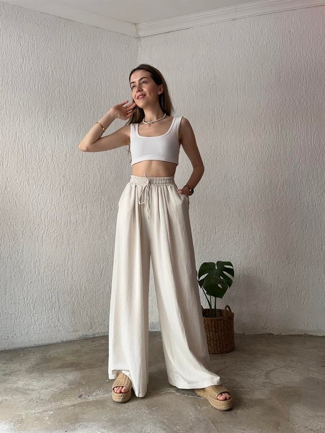 Bohem Natural Salaş Pantolon - Dominatrend