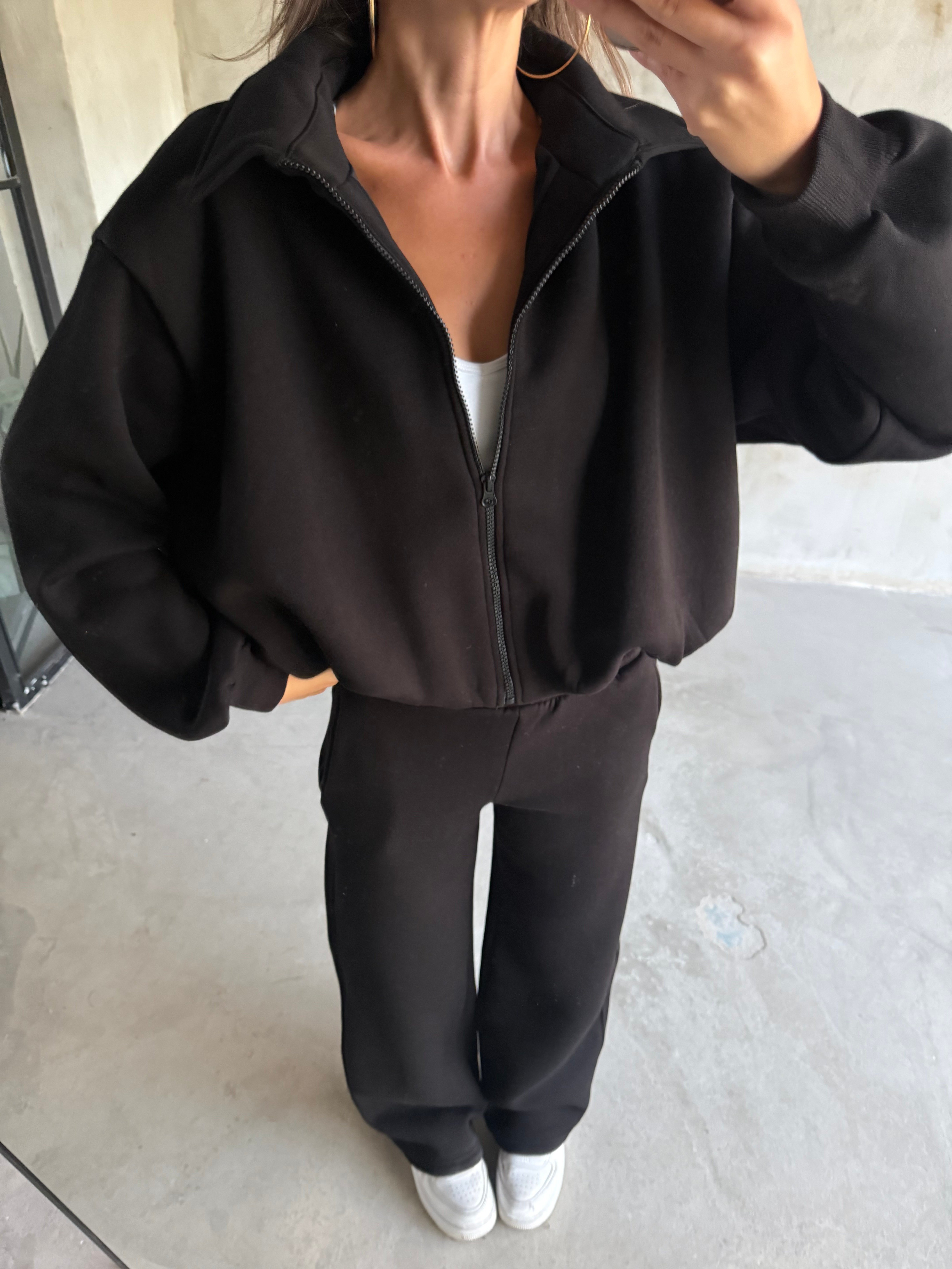 Bomber Ceketli Takım - Siyah - Dominatrend
