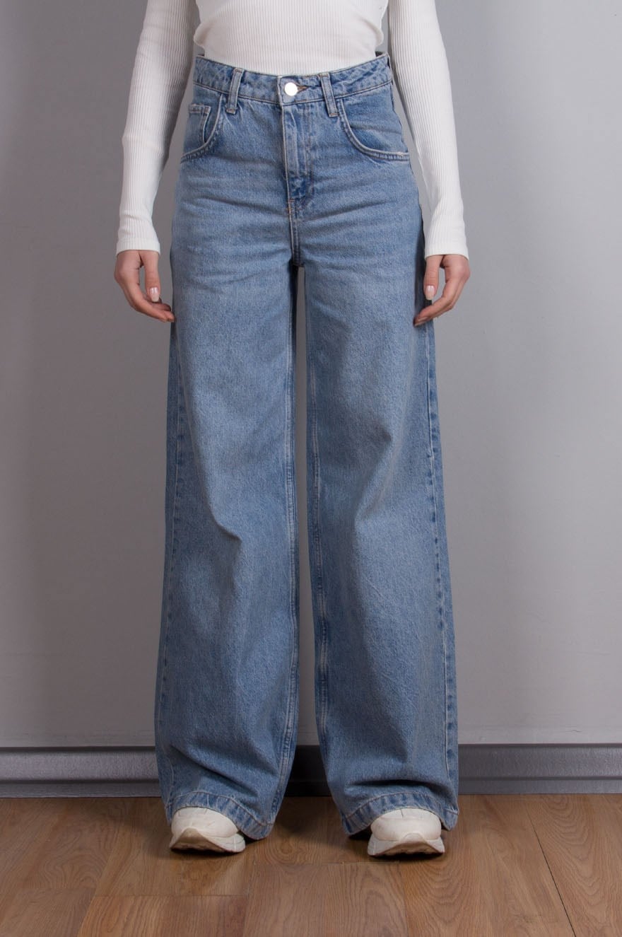Çan Kesim Fit Jean - Açık Mavi - Dominatrend
