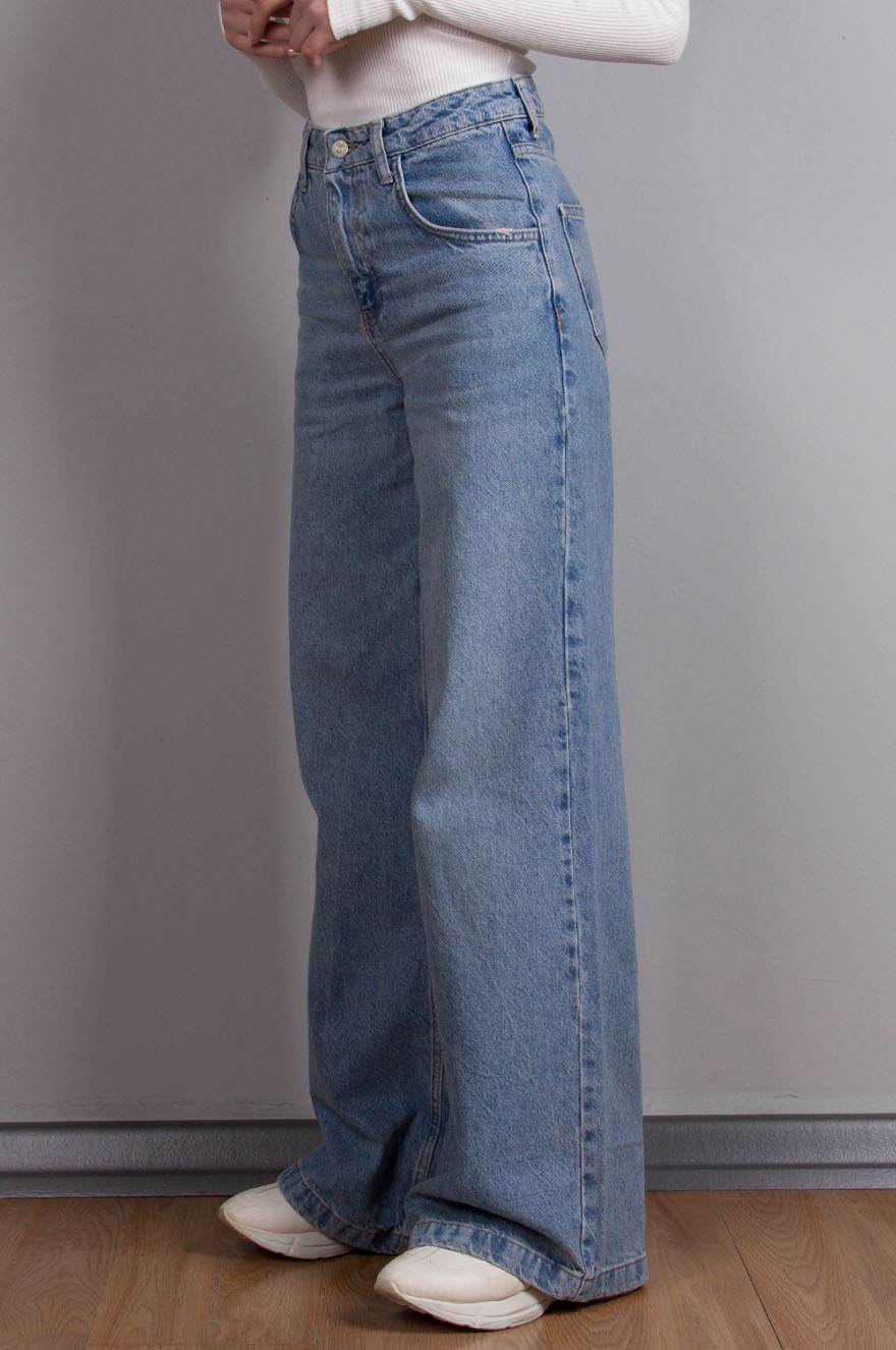 Çan Kesim Fit Jean - Açık Mavi - Dominatrend