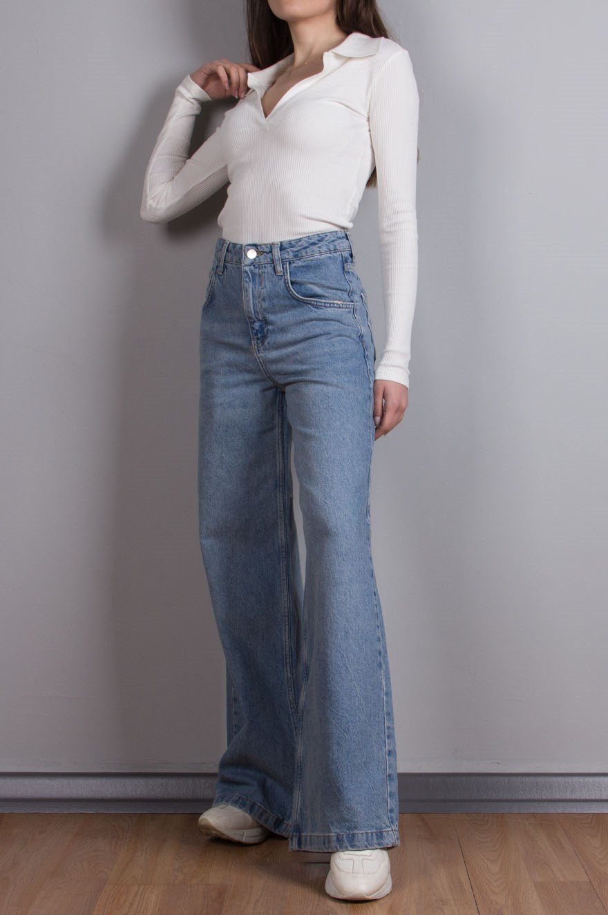 Çan Kesim Fit Jean - Açık Mavi - Dominatrend