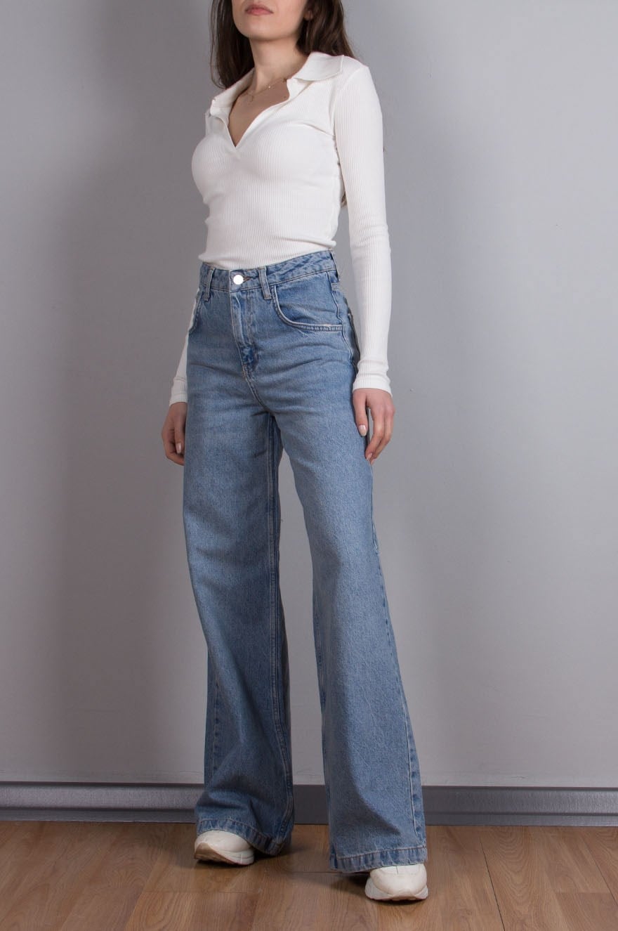 Çan Kesim Fit Jean - Açık Mavi - Dominatrend