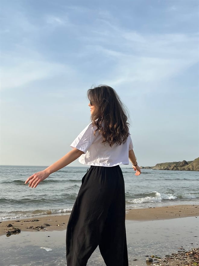 Crop Lastik Detaylı T-Shirt - Dominatrend