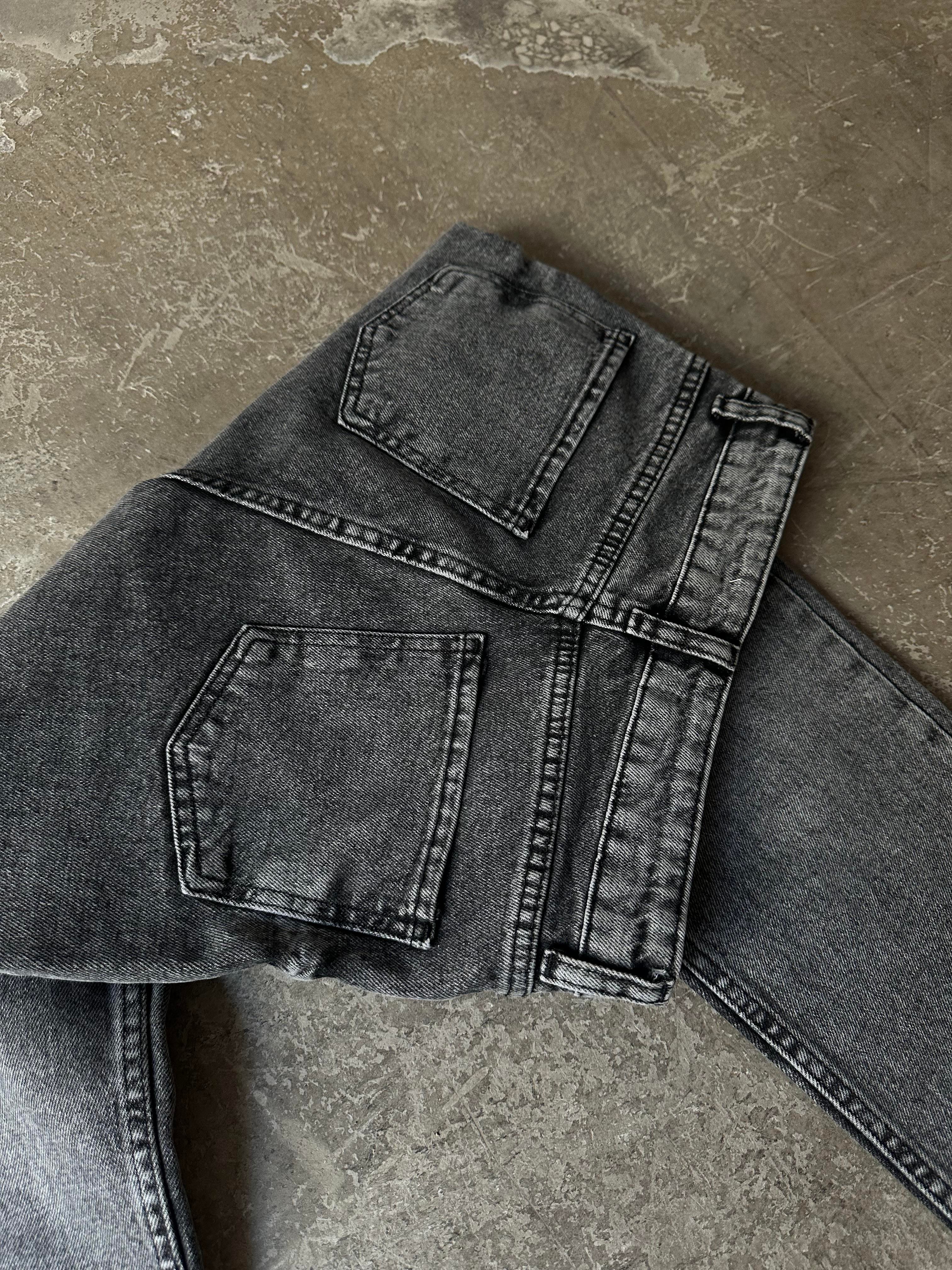 Crop Straight Fit Jean - Antrasit - Dominatrend