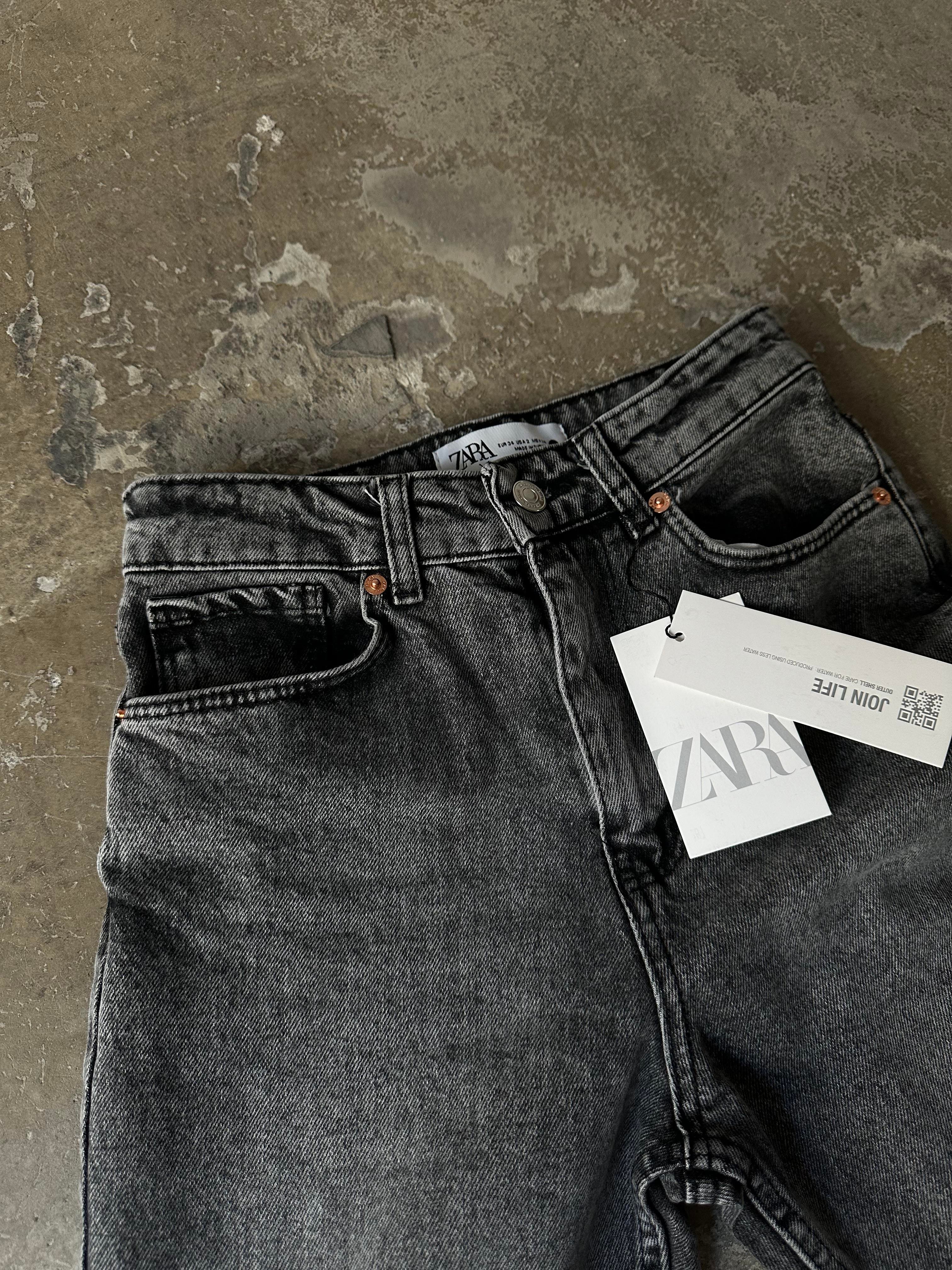 Crop Straight Fit Jean - Antrasit - Dominatrend