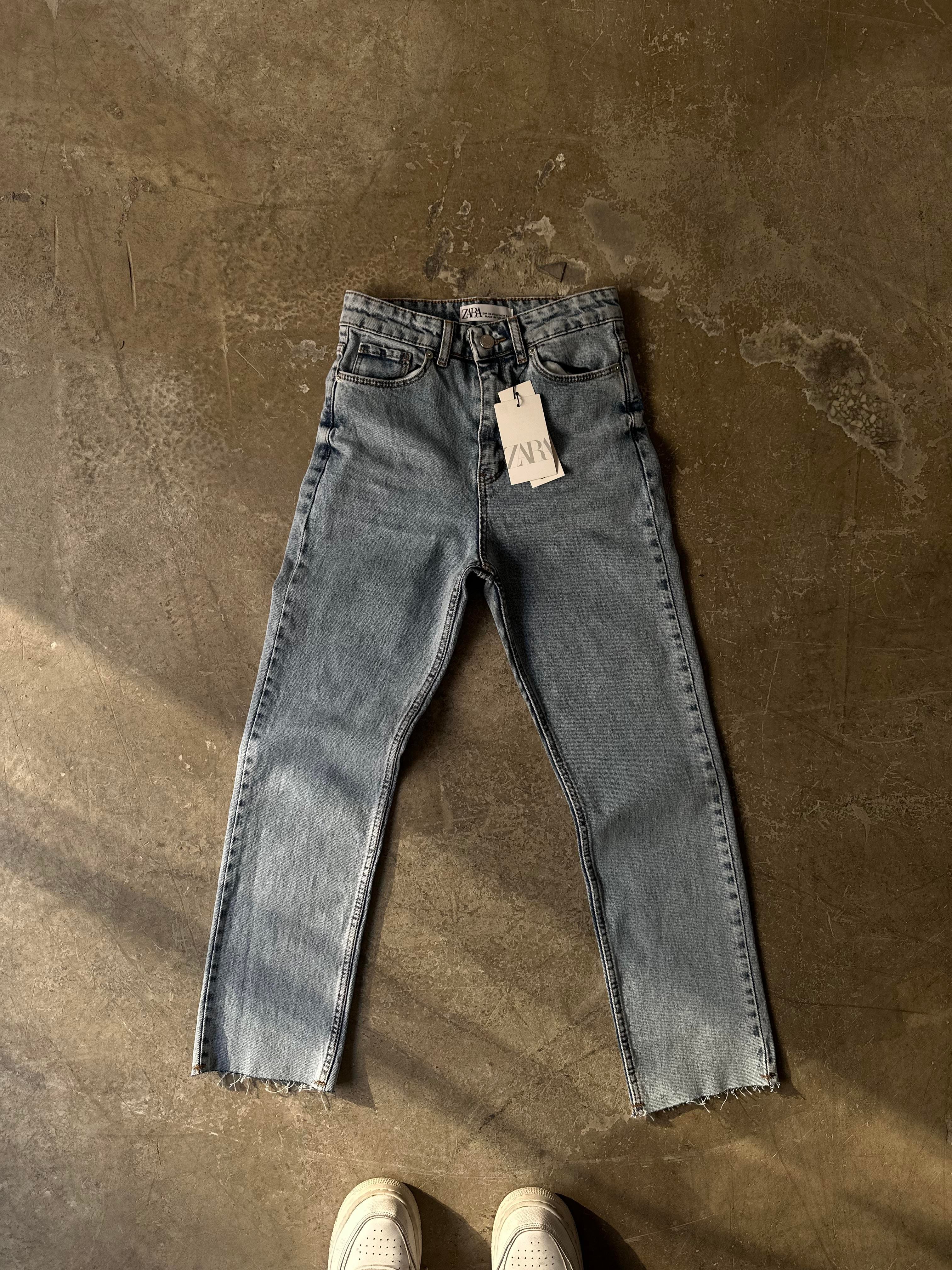 Crop Straight Fit Jean - Mavi - Dominatrend