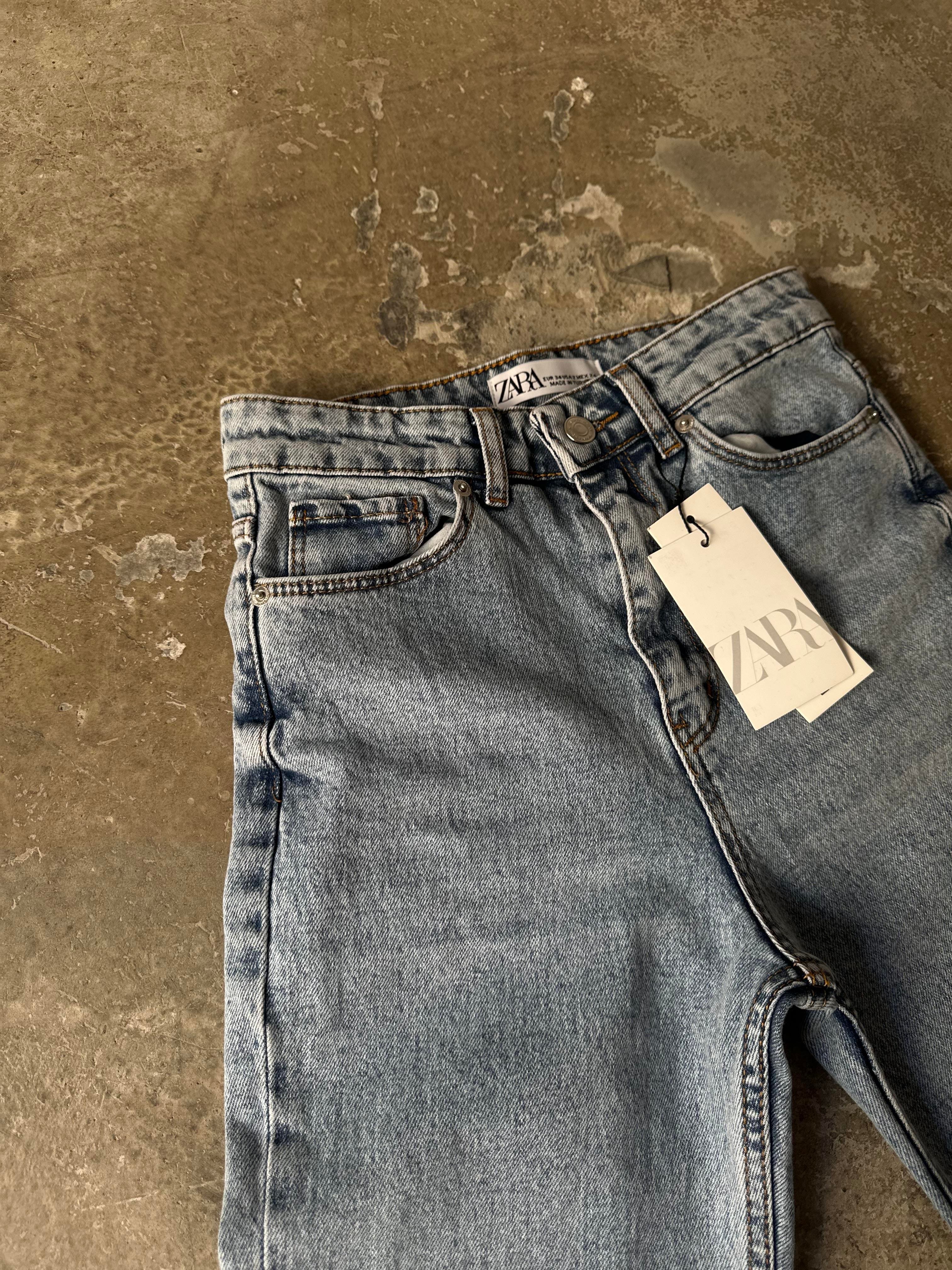Crop Straight Fit Jean - Mavi - Dominatrend