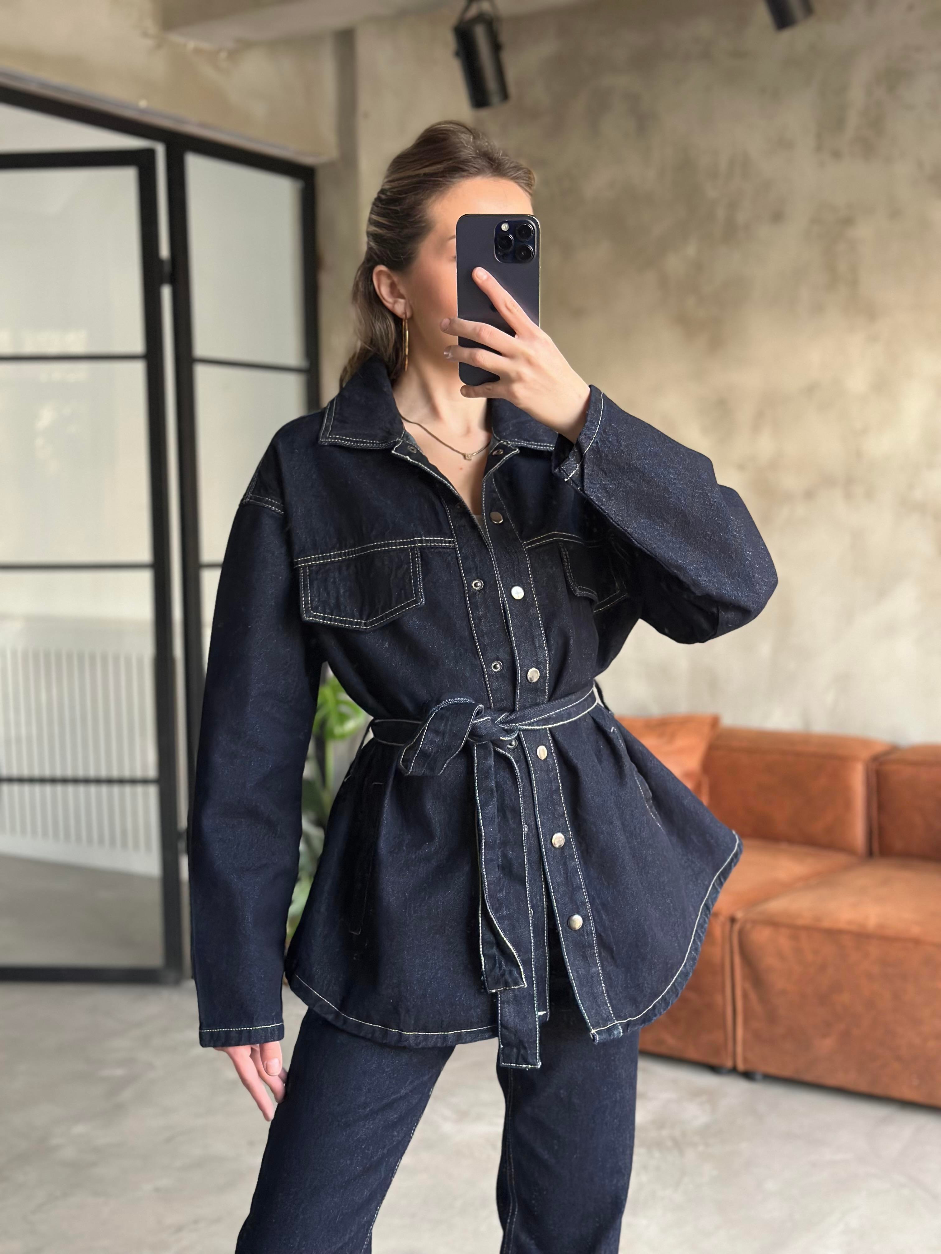Denim Kot Ceket - Pantolon Takım - Dominatrend