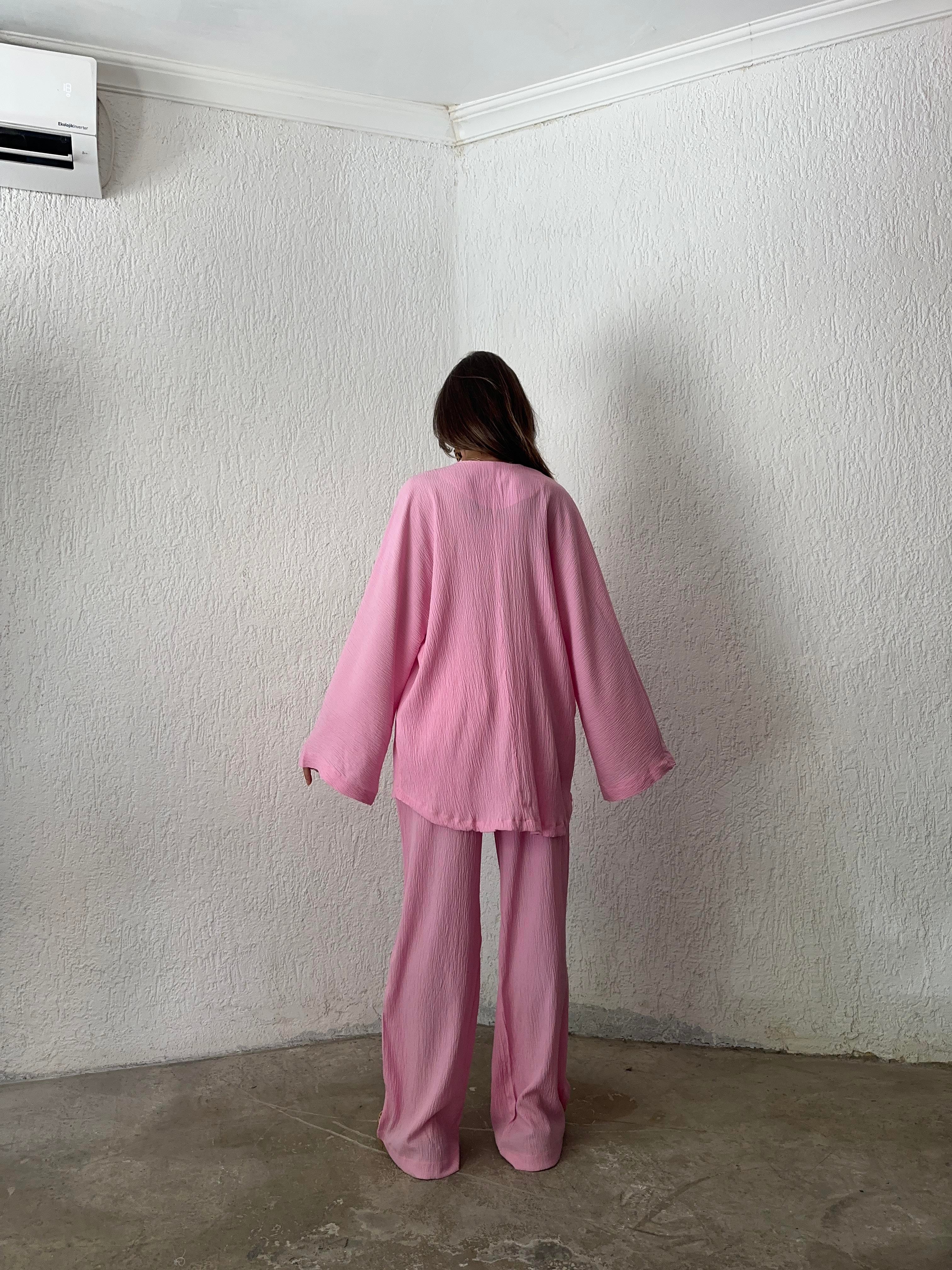 Dohemia Bağlamalı Takım - Pembe - Dominatrend