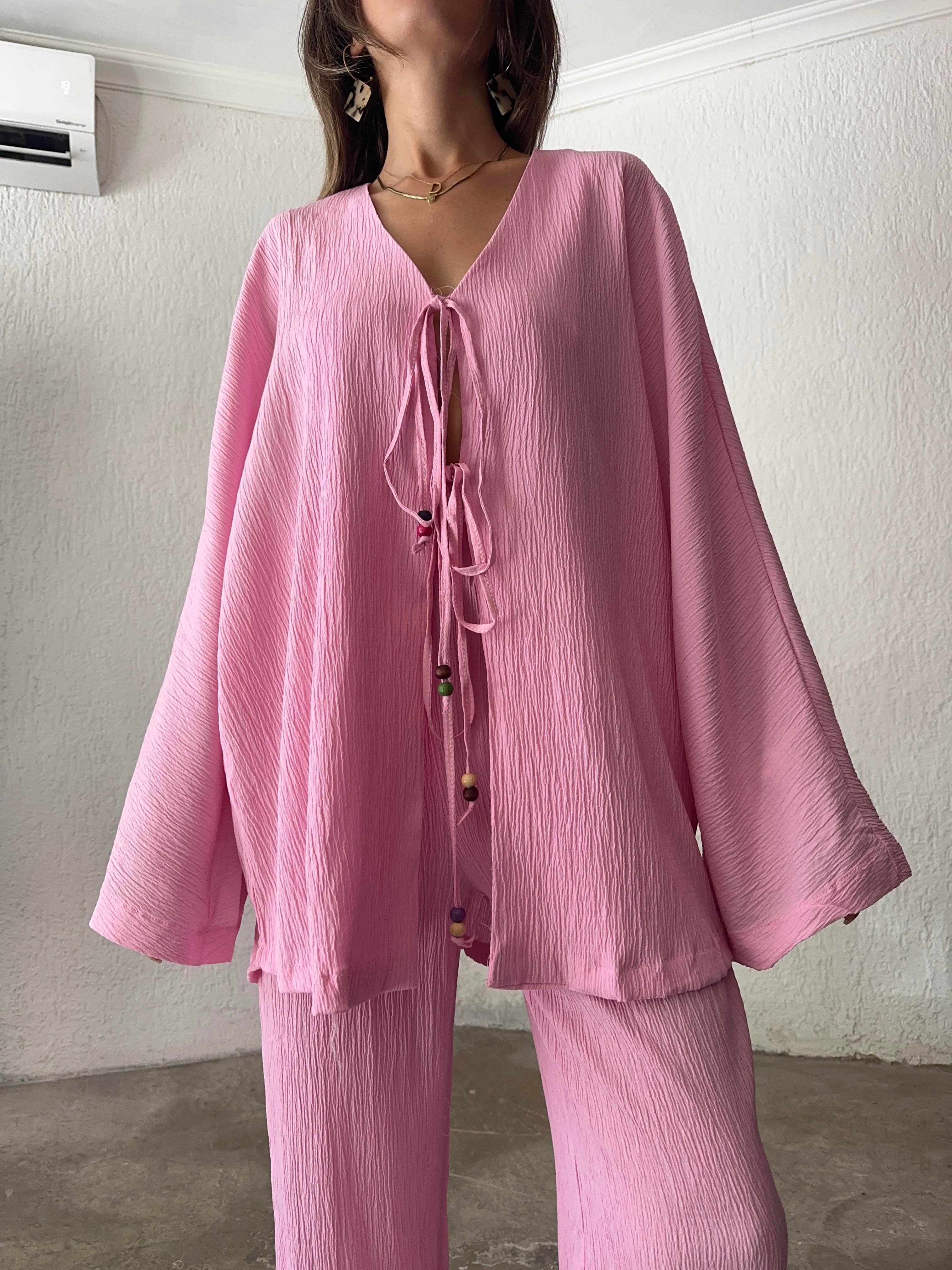 Dohemia Bağlamalı Takım - Pembe - Dominatrend