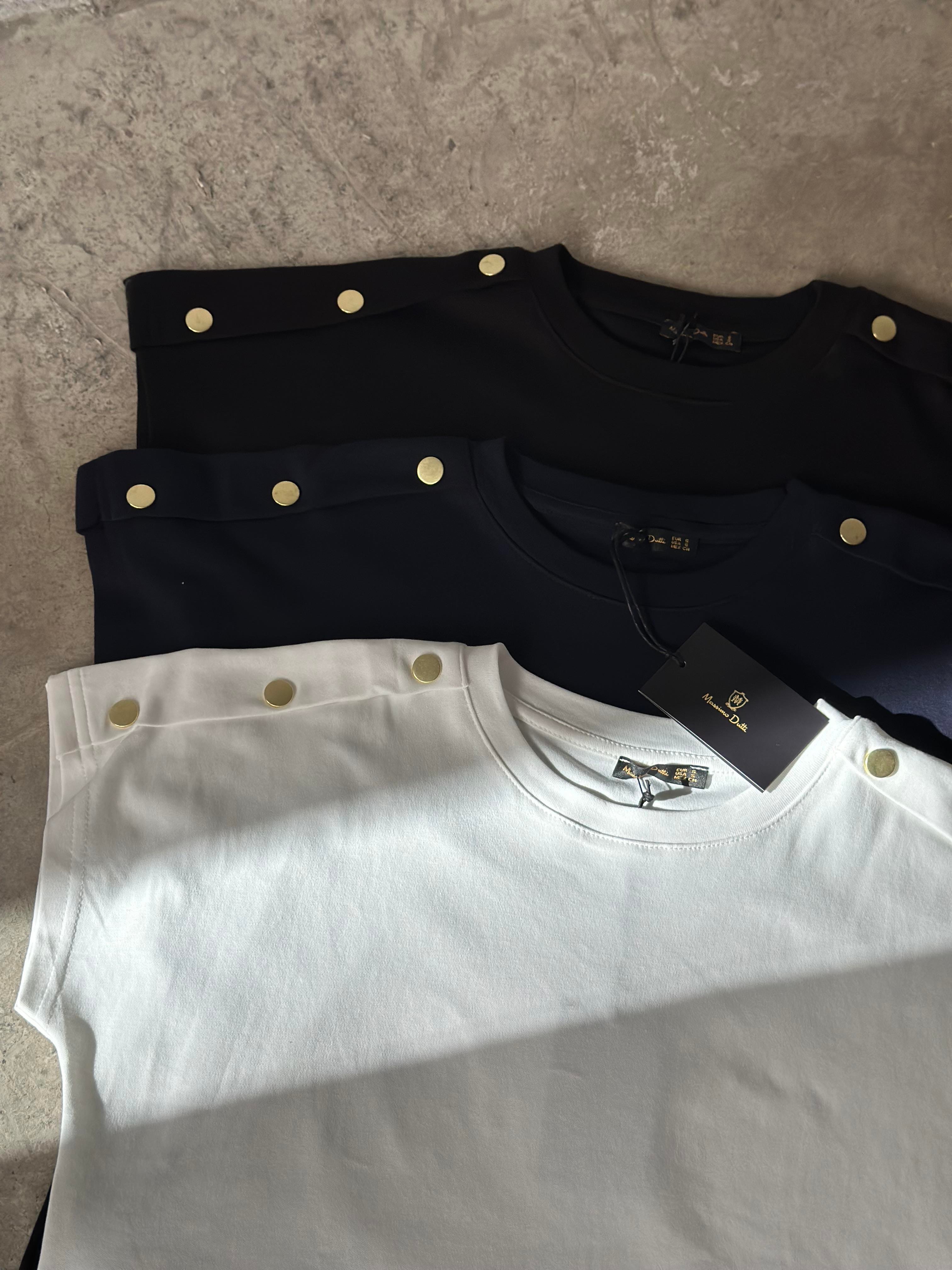 Düğme Detay Orj. T-shirt - Dominatrend