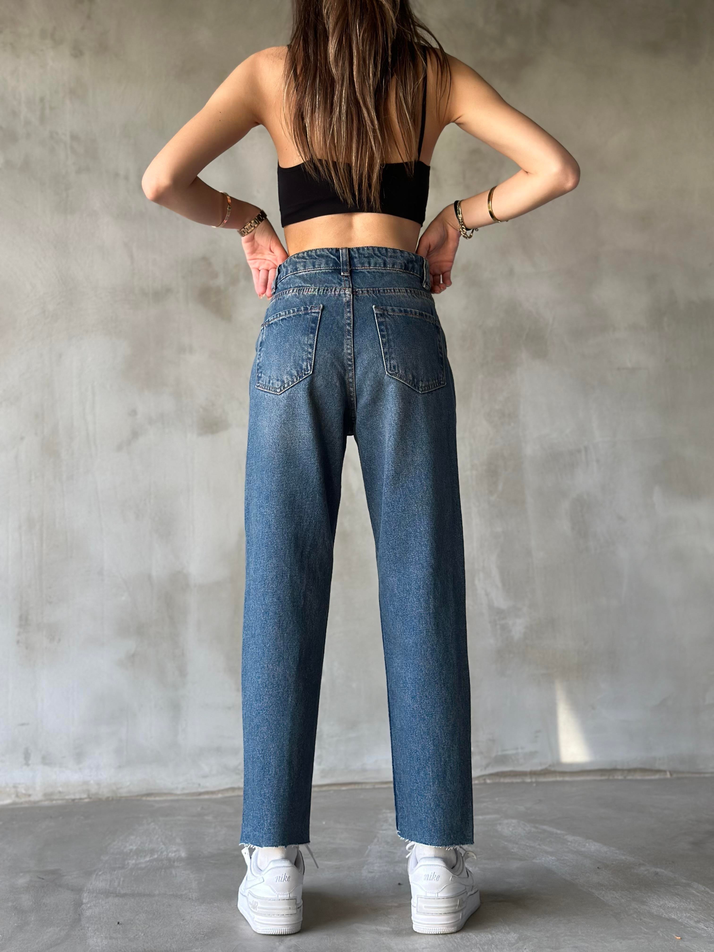 Eskitmeli Lazer Kesim Mom Jean  - Dominatrend