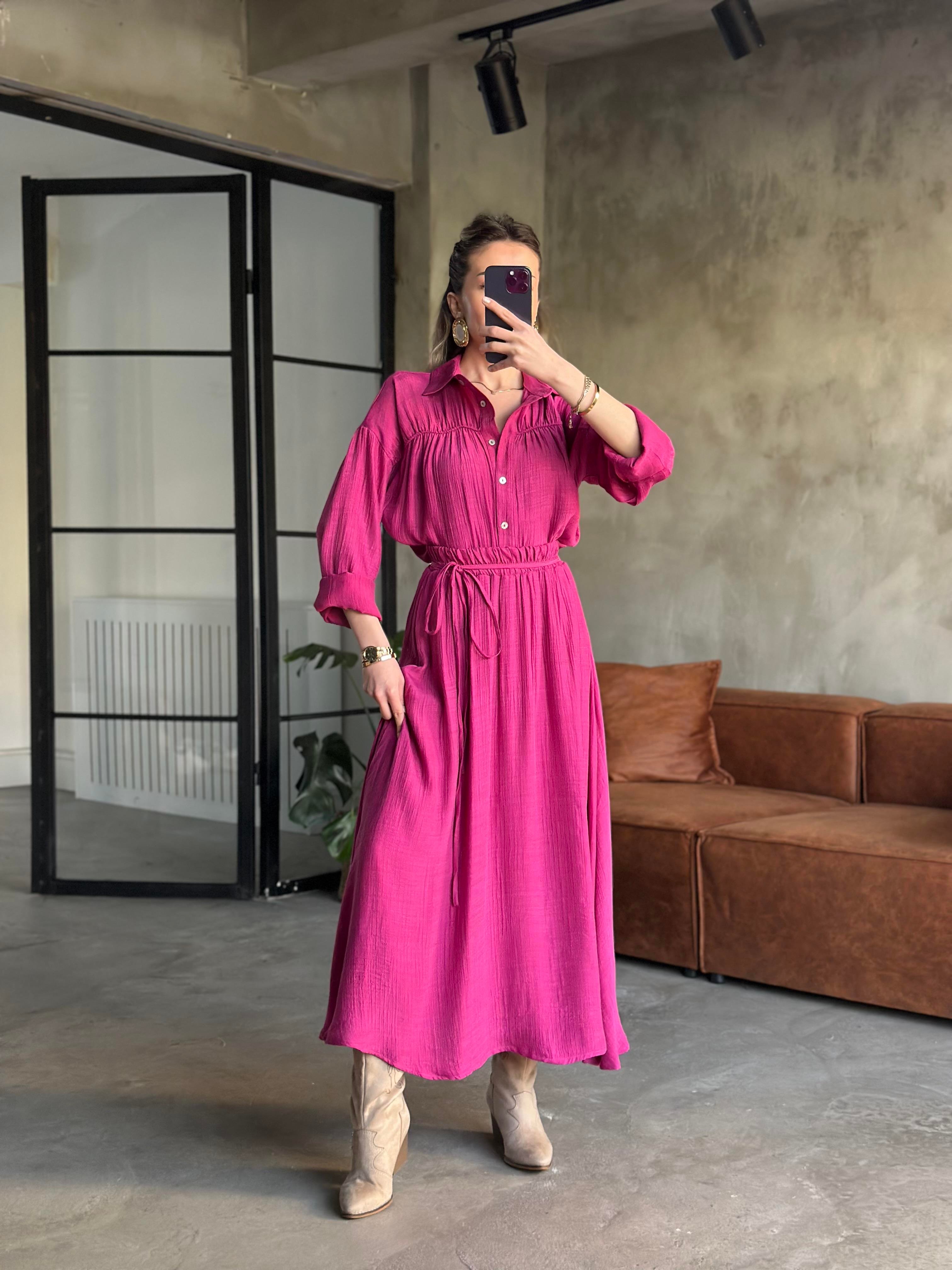 Etekli Gömlekli Takım - Pembe - Dominatrend