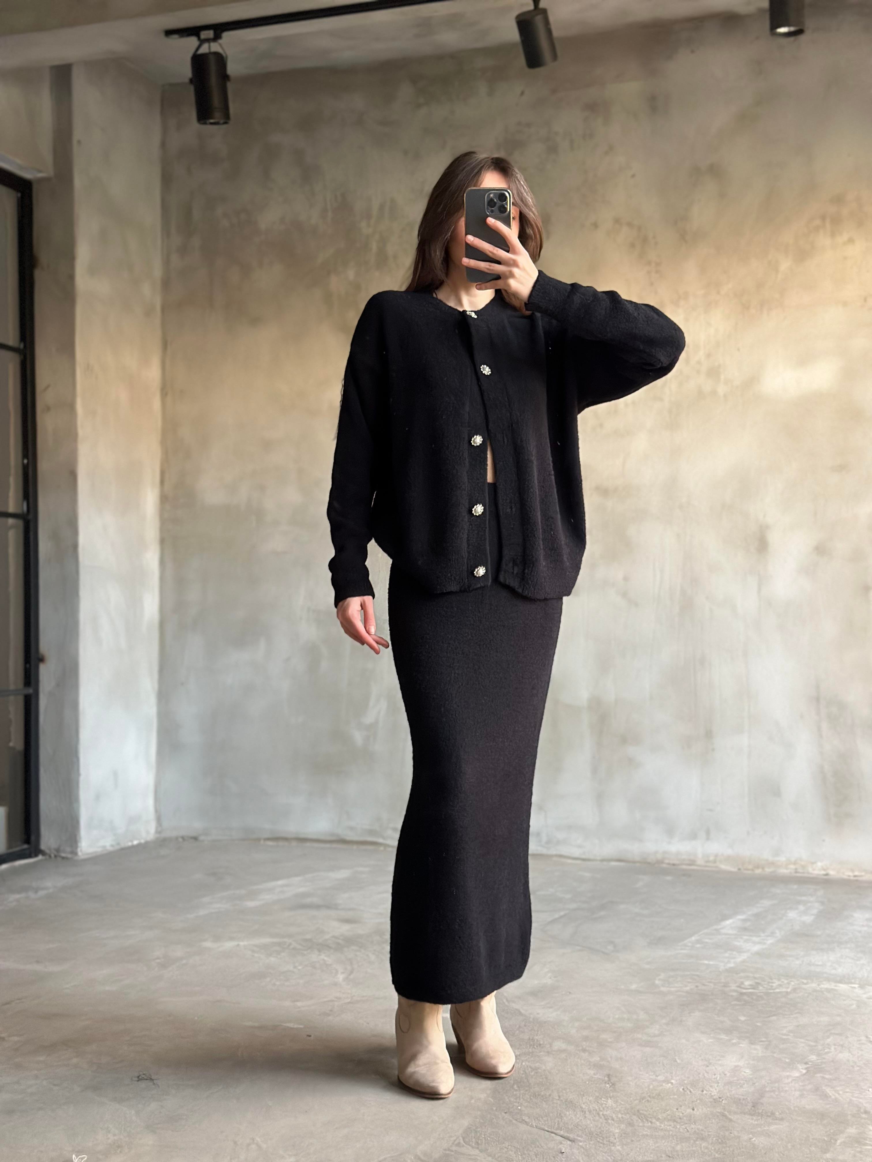 Frame Yumoş Siyah İkili Takım - Dominatrend