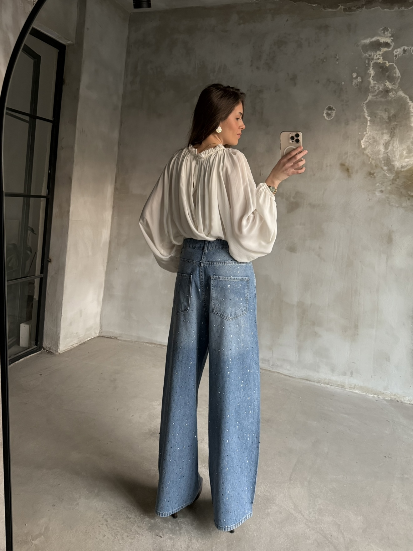 Full Taşlı Baggy Jean - Dominatrend